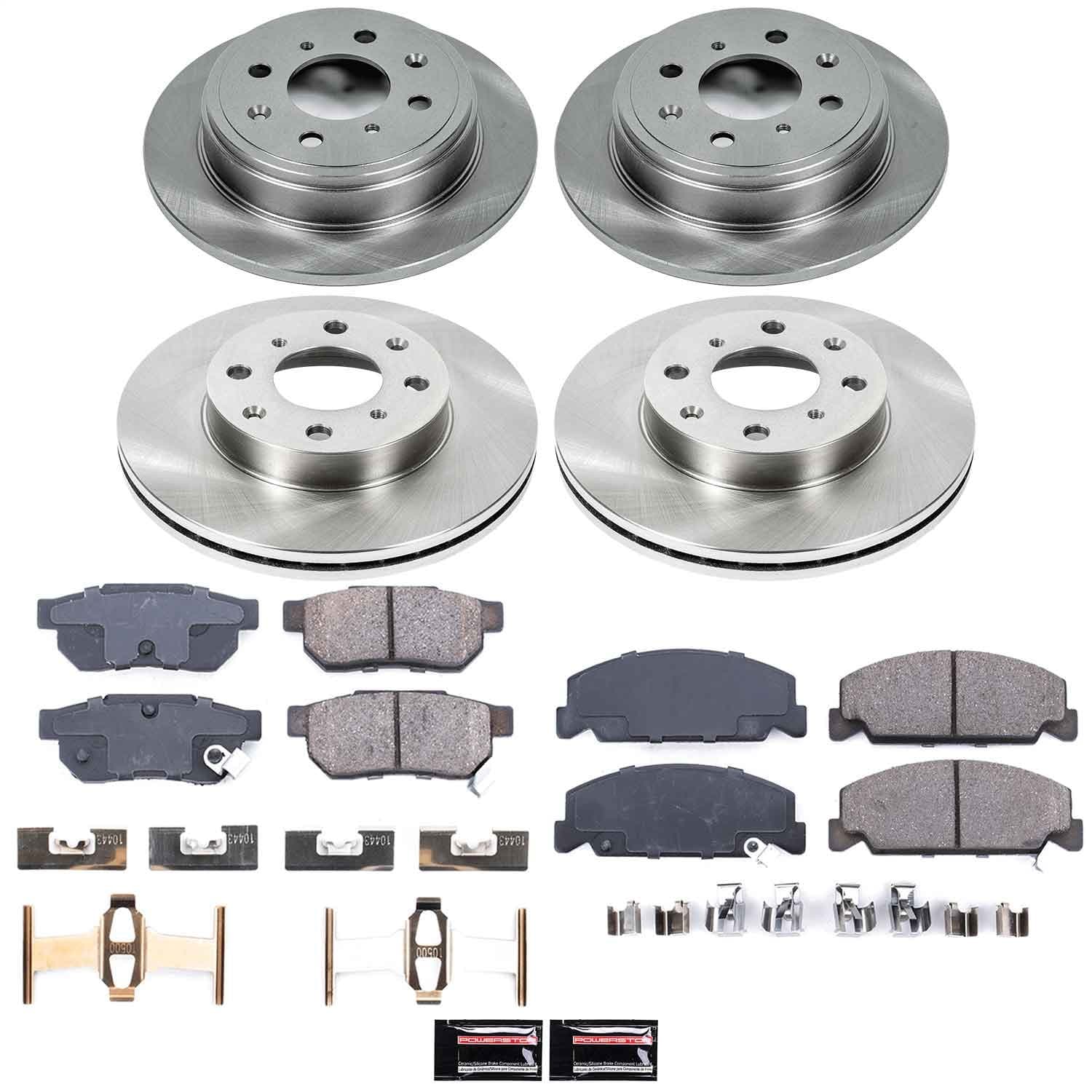 Power Stop - KOE700 - Front and Rear - Disc Brake Pad and Rotor Kit image 1