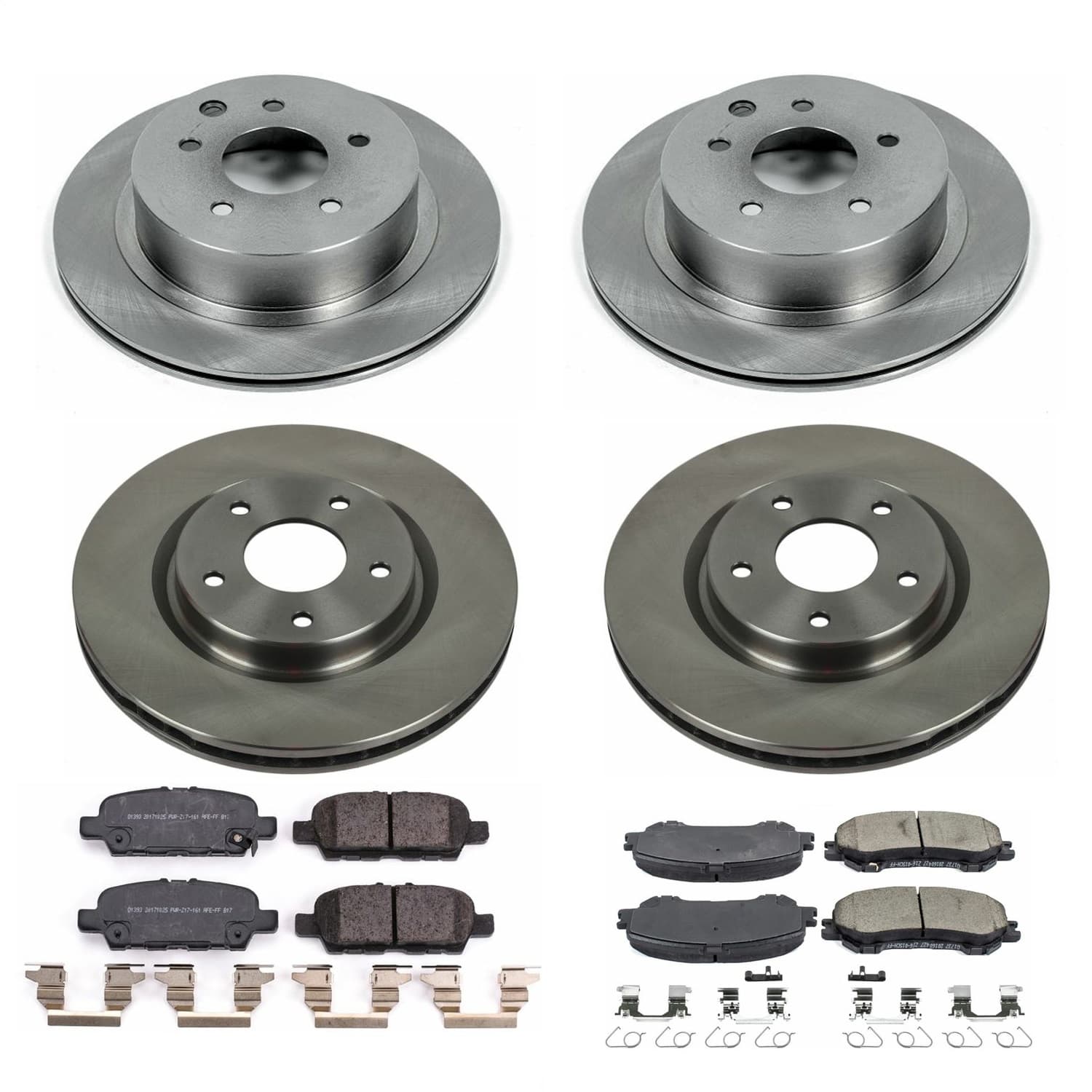 Power Stop - KOE7035 - Front and Rear - Disc Brake Pad and Rotor Kit image 1