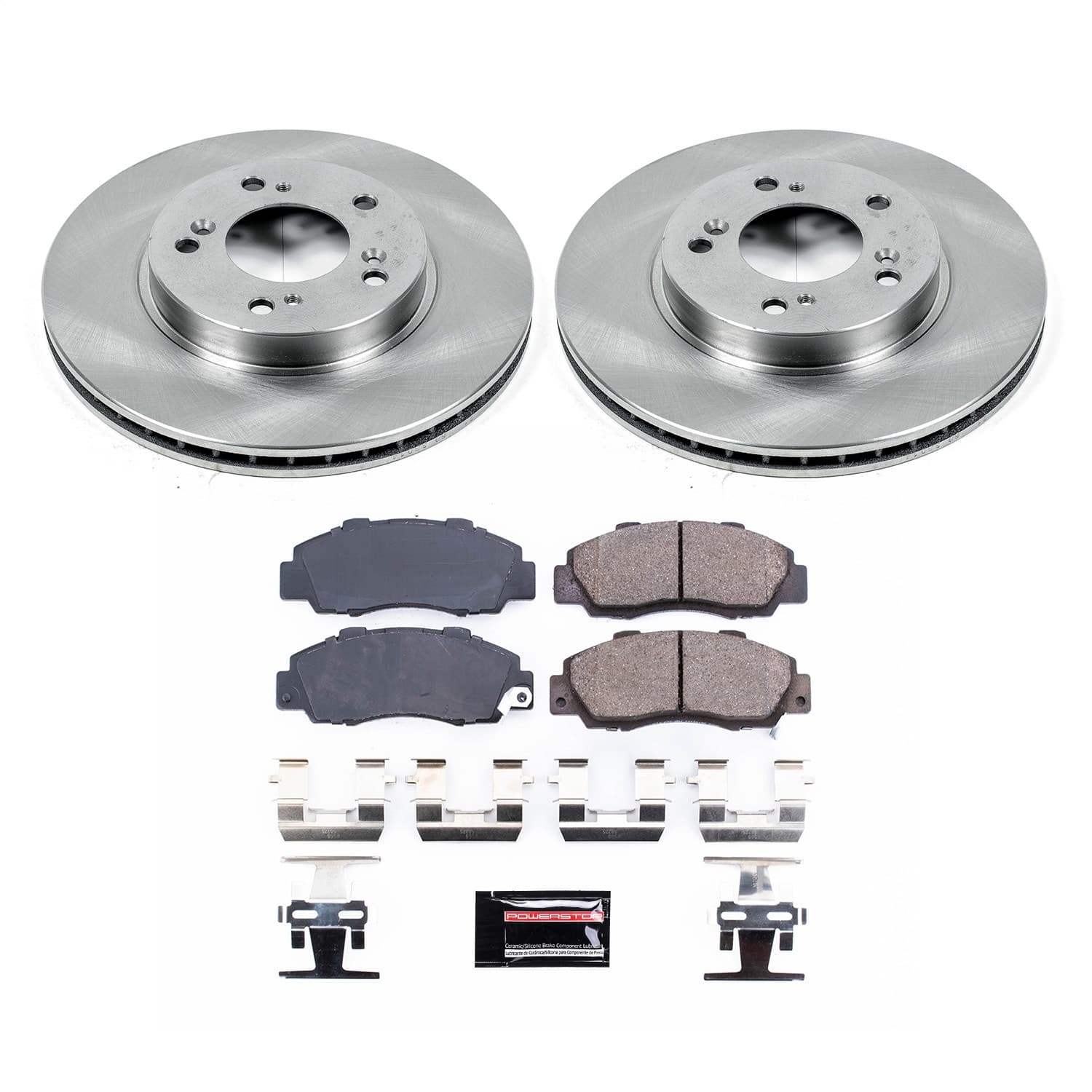 Power Stop - KOE704 - Front - Disc Brake Pad and Rotor Kit image 1
