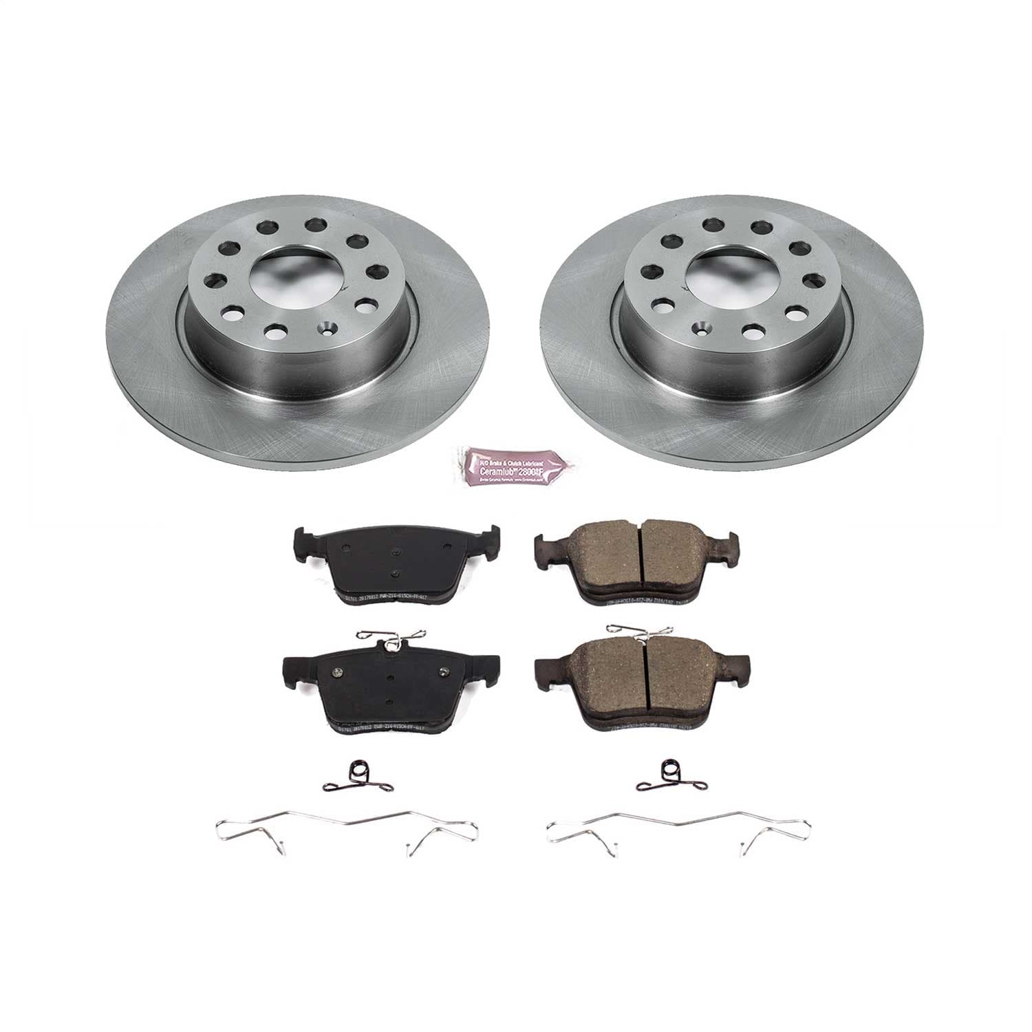 Power Stop - KOE7093 - Rear - Disc Brake Pad and Rotor Kit image 1