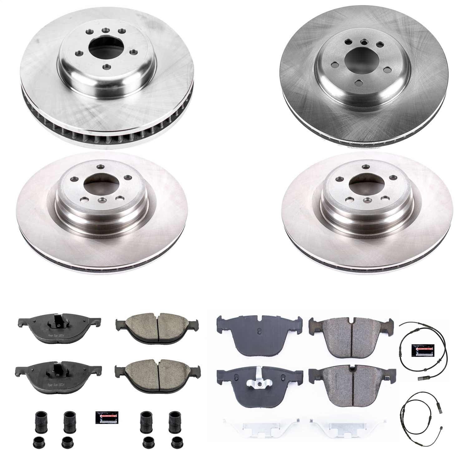 Power Stop - KOE7098 - Front and Rear - Disc Brake Pad and Rotor Kit image 1