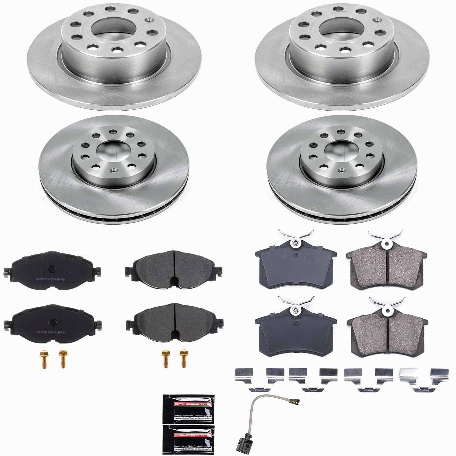 Power Stop - KOE7109 - Front and Rear - Disc Brake Pad and Rotor Kit image 1