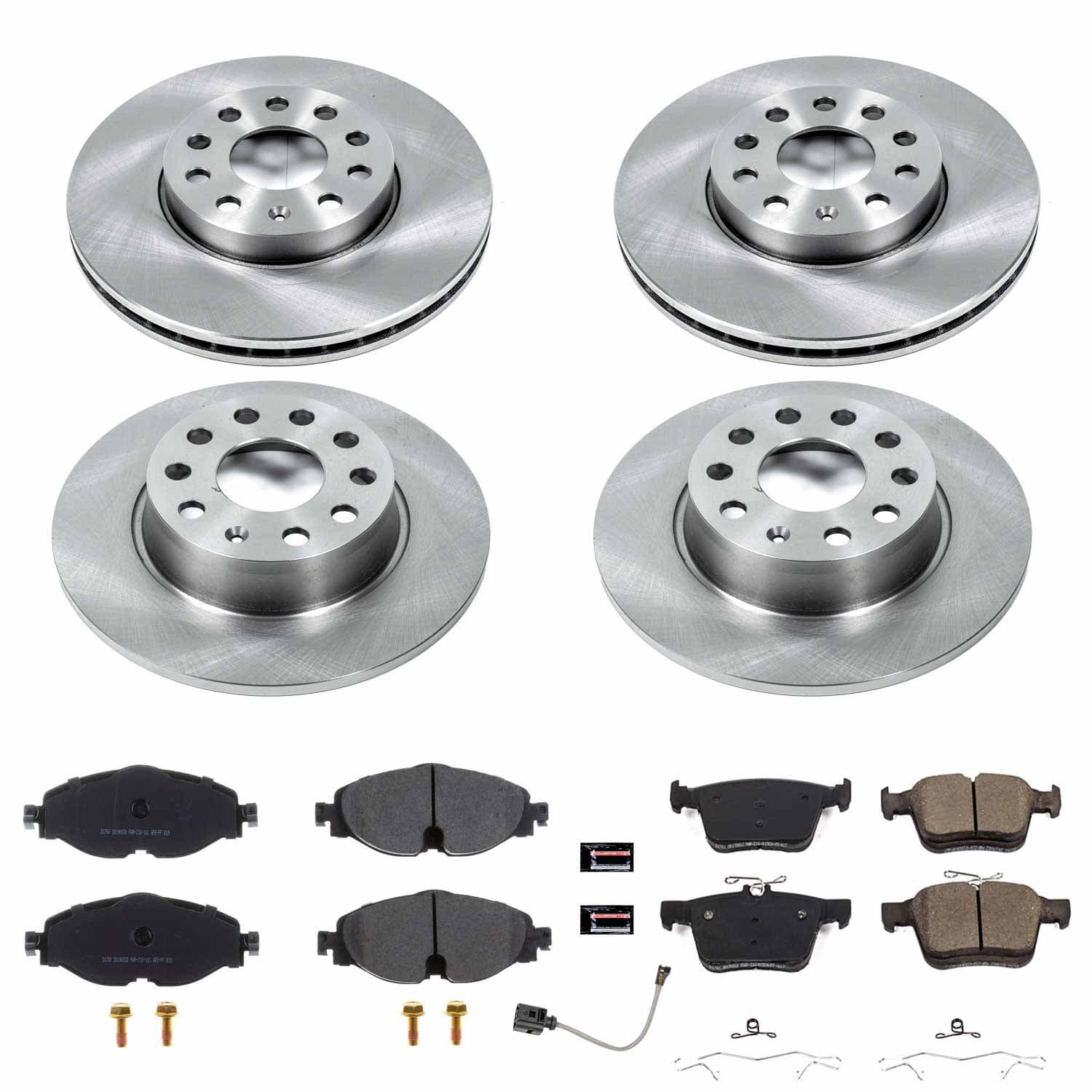 Power Stop - KOE7111 - Front and Rear - Disc Brake Pad and Rotor Kit image 1