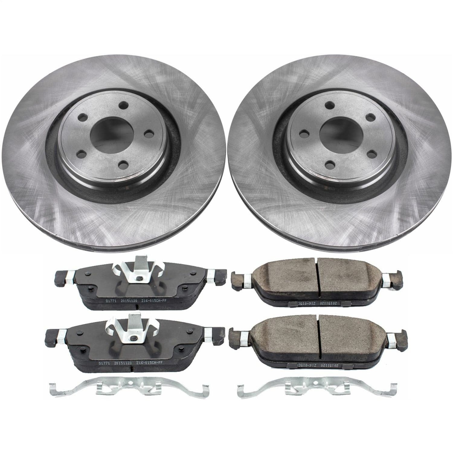 Power Stop - KOE7147 - Front - Disc Brake Pad and Rotor Kit image 1