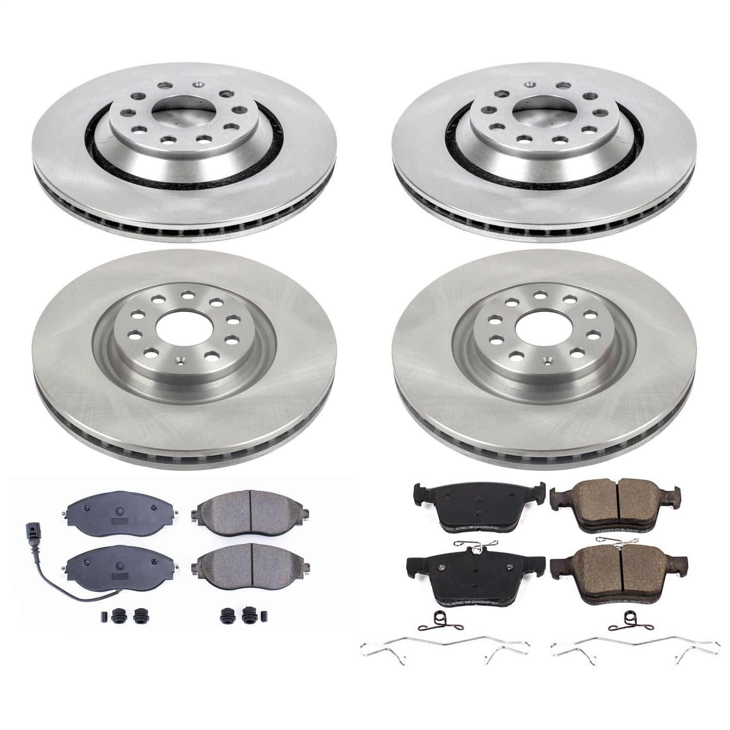 Power Stop - KOE7253 - Front and Rear - Disc Brake Pad and Rotor Kit image 1