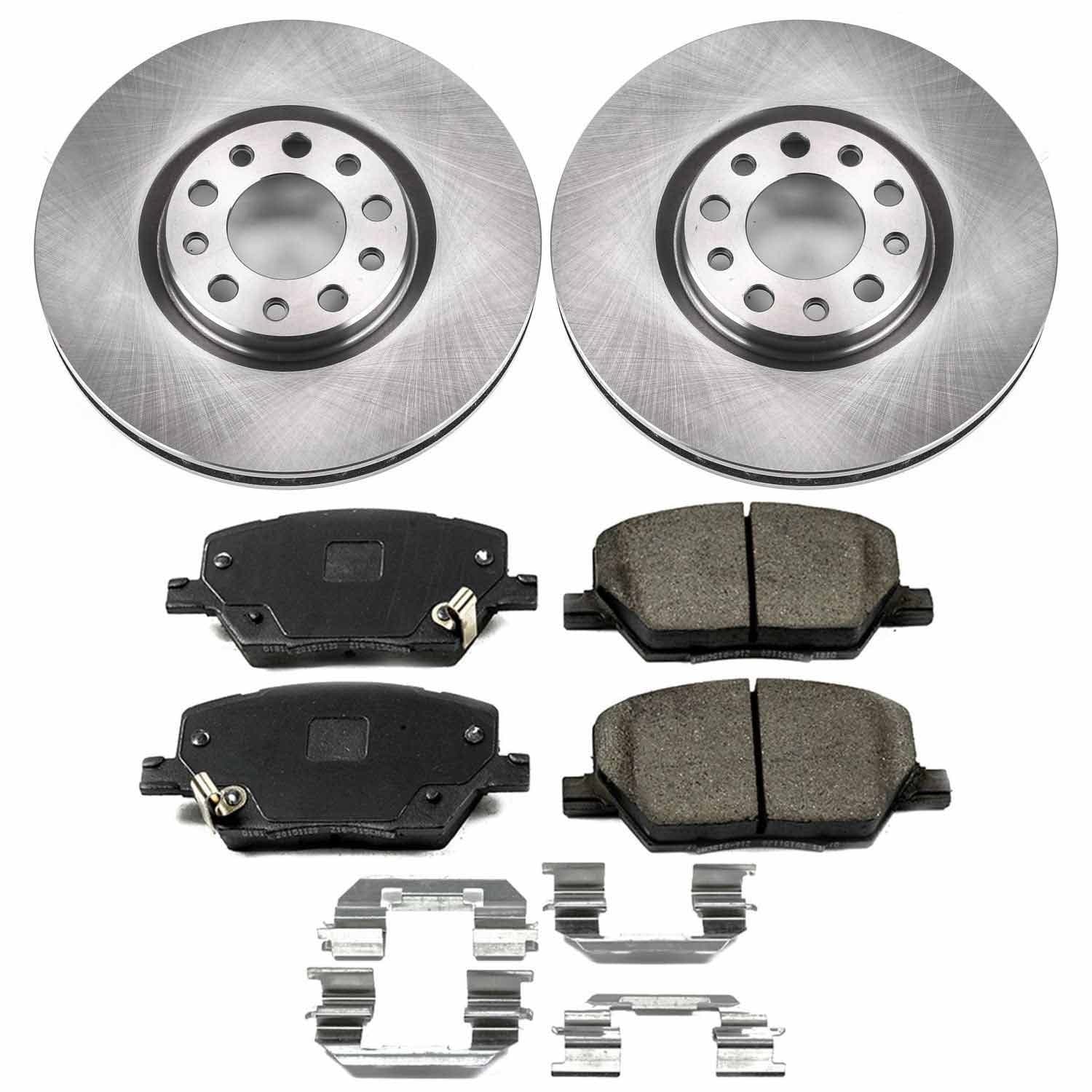 Power Stop - KOE7299 - Front - Disc Brake Pad and Rotor Kit image 1