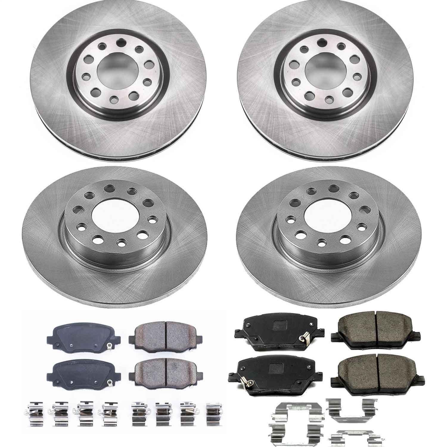 Power Stop - KOE7300 - Front and Rear - Disc Brake Pad and Rotor Kit image 1