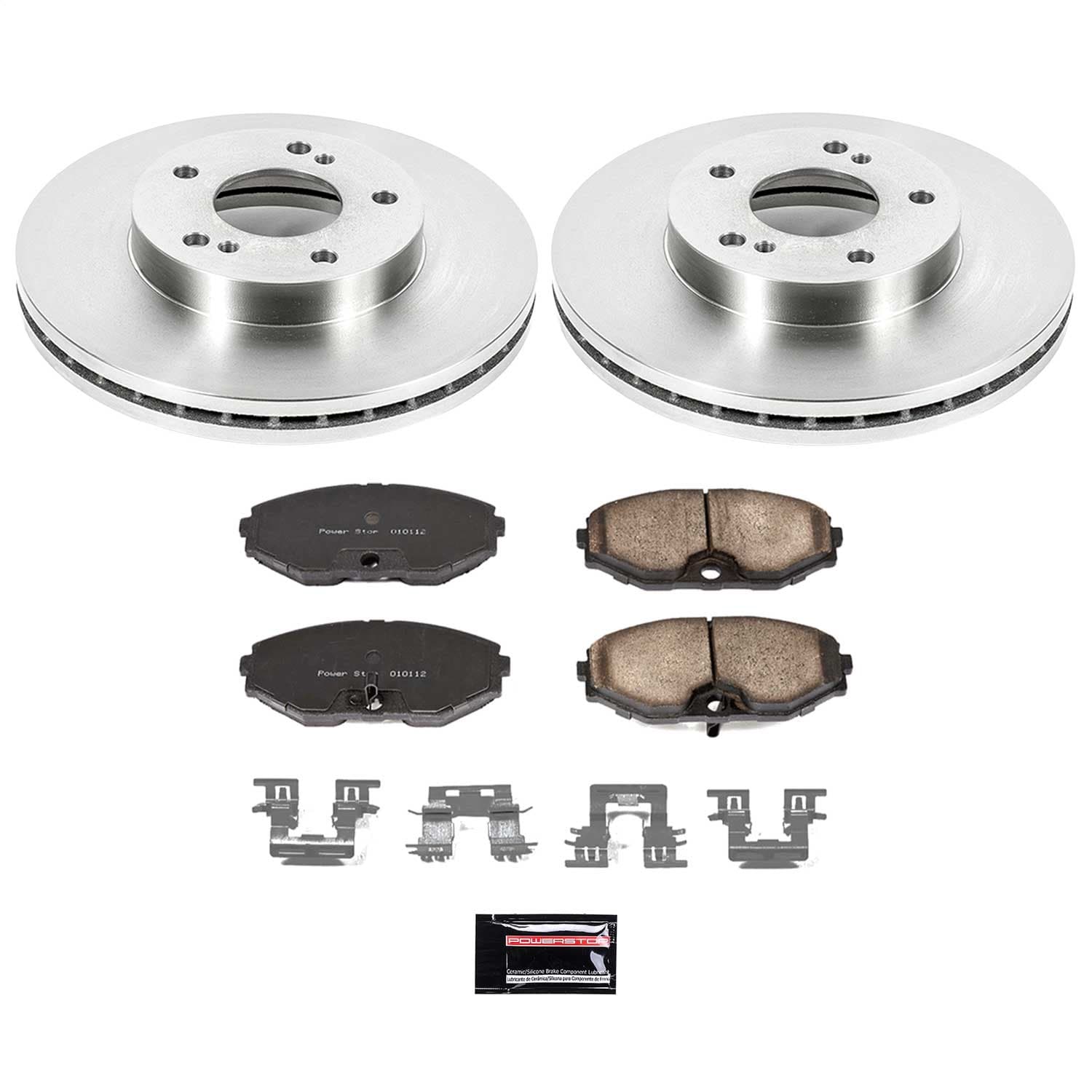 Power Stop - KOE733 - Front - Disc Brake Pad and Rotor Kit image 1
