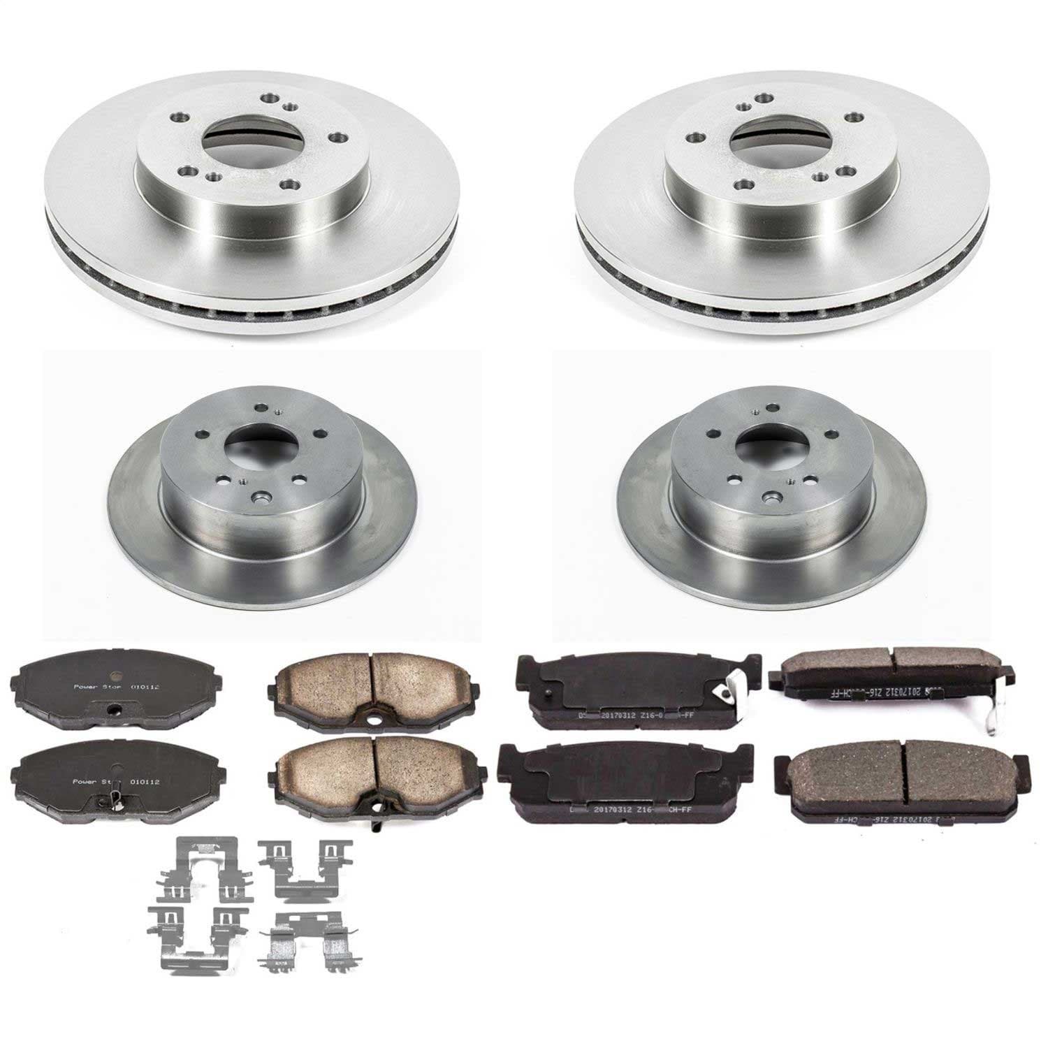 Power Stop - KOE734 - Front and Rear - Disc Brake Pad and Rotor Kit image 1