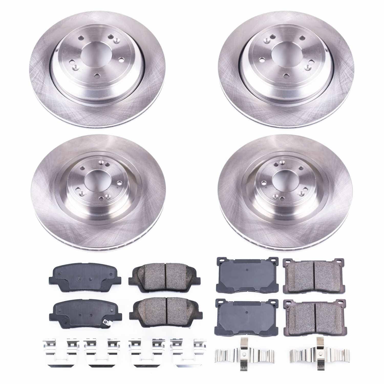 Power Stop - KOE7342 - Front and Rear - Disc Brake Pad and Rotor Kit image 1