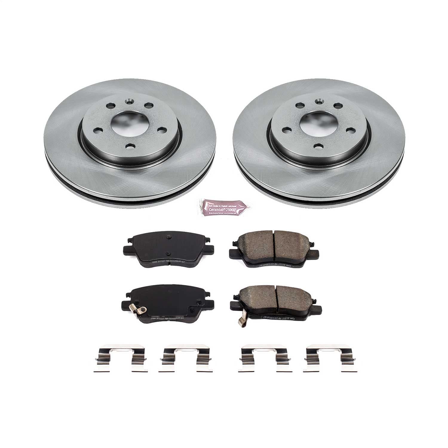 Power Stop - KOE7399 - Front - Disc Brake Pad and Rotor Kit image 1