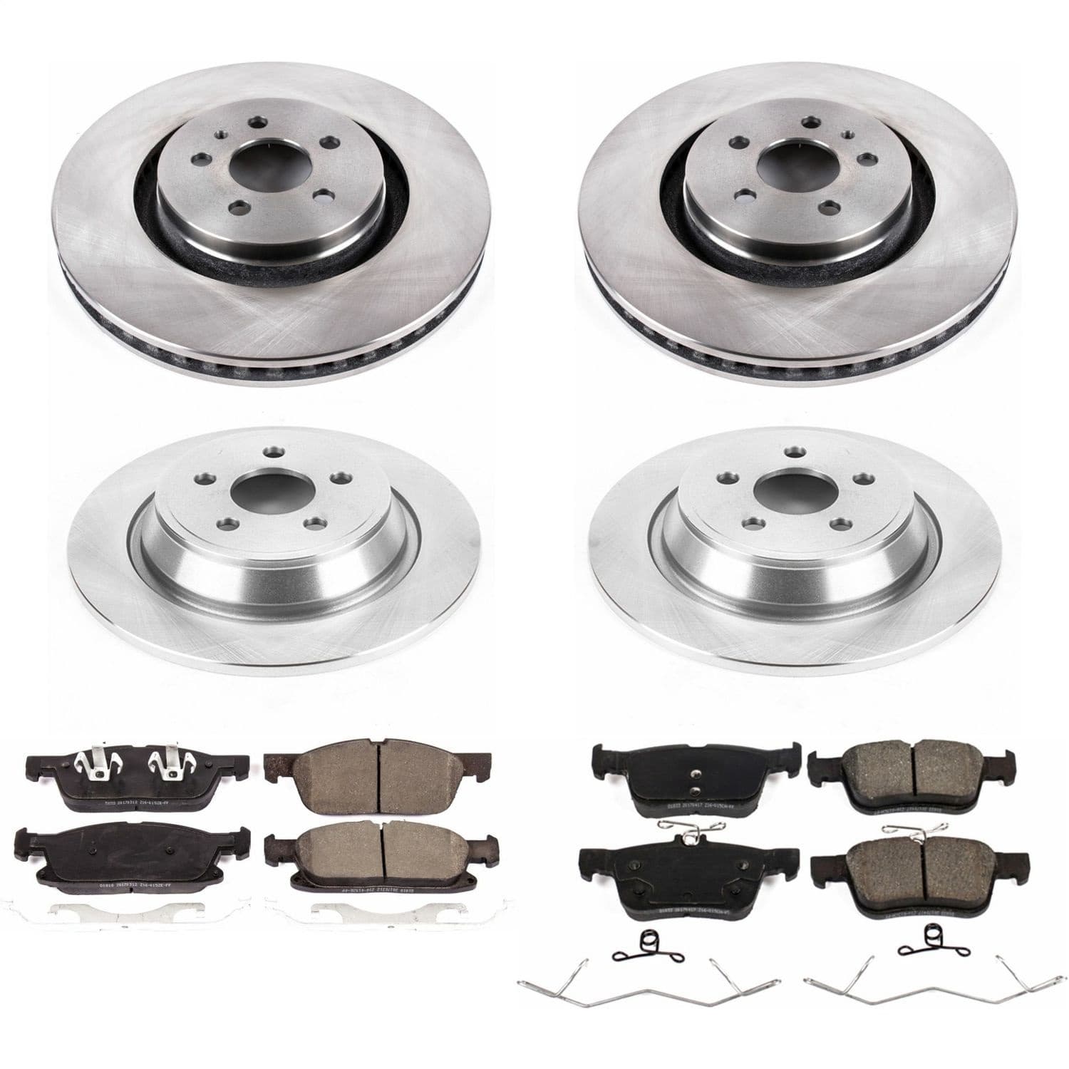 Power Stop - KOE7416 - Front and Rear - Disc Brake Pad and Rotor Kit image 1
