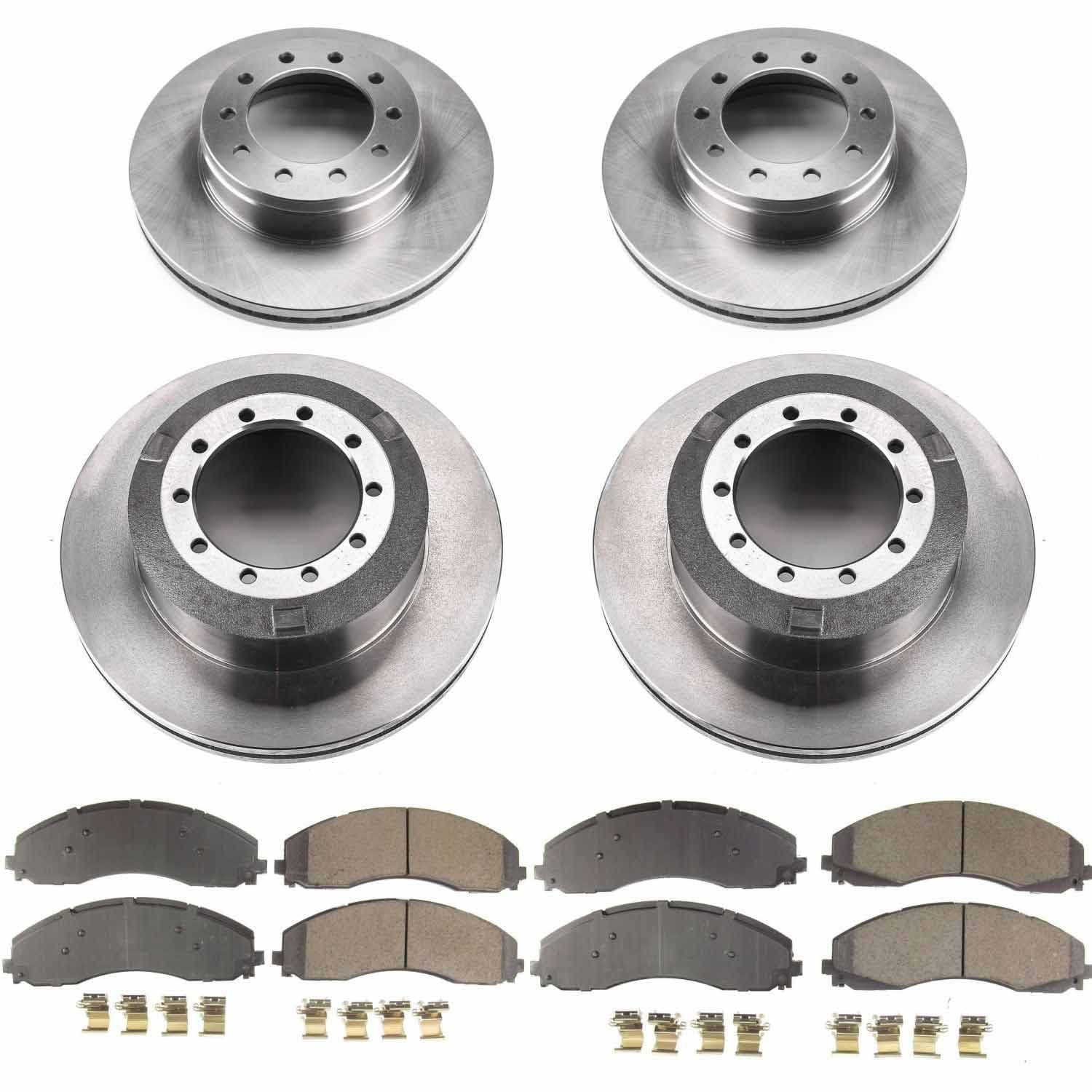 Power Stop - KOE7423 - Front and Rear - Disc Brake Pad and Rotor Kit image 1