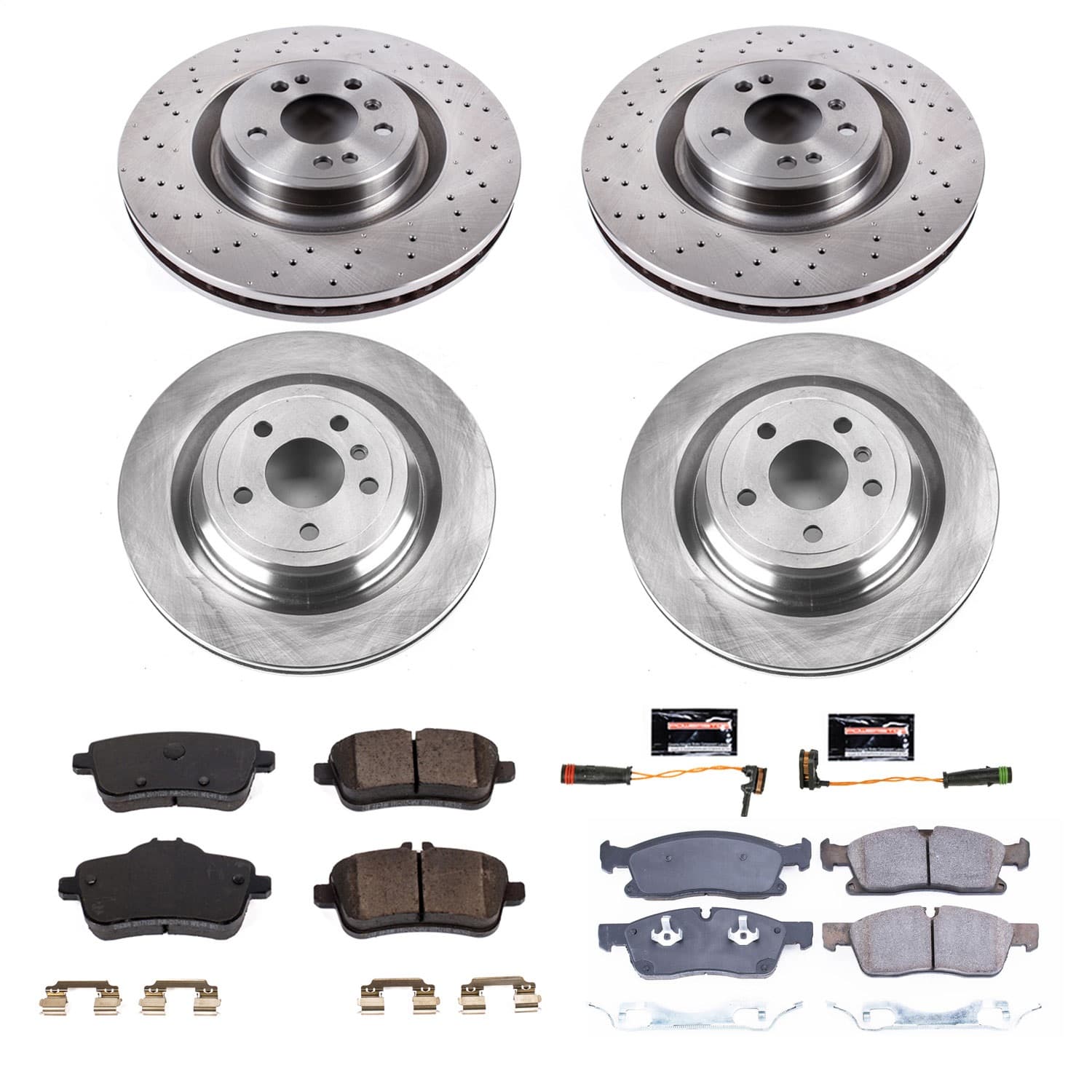 Power Stop - KOE7437 - Front and Rear - Disc Brake Pad and Rotor Kit image 1