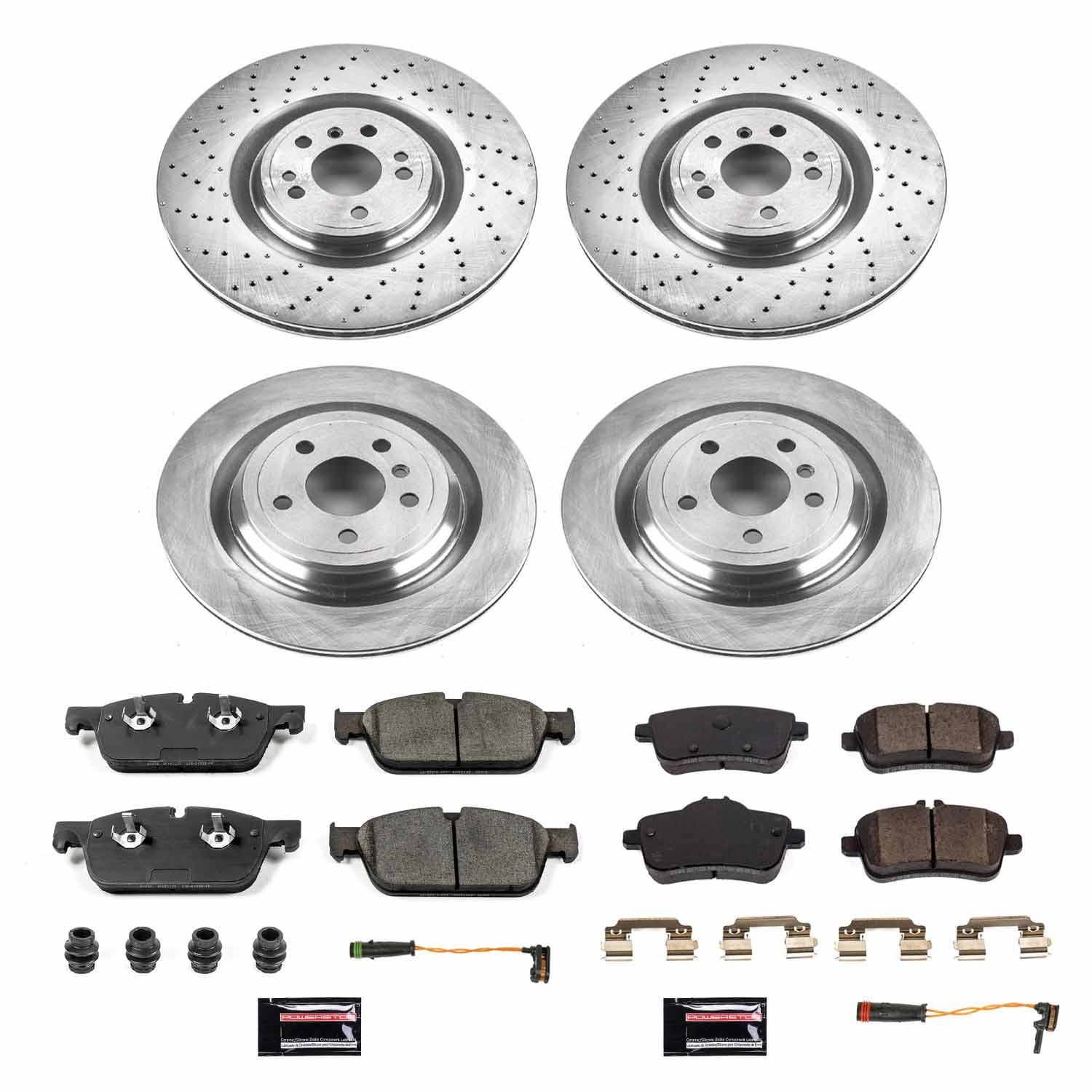 Power Stop - KOE7442 - Front and Rear - Disc Brake Pad and Rotor Kit image 1