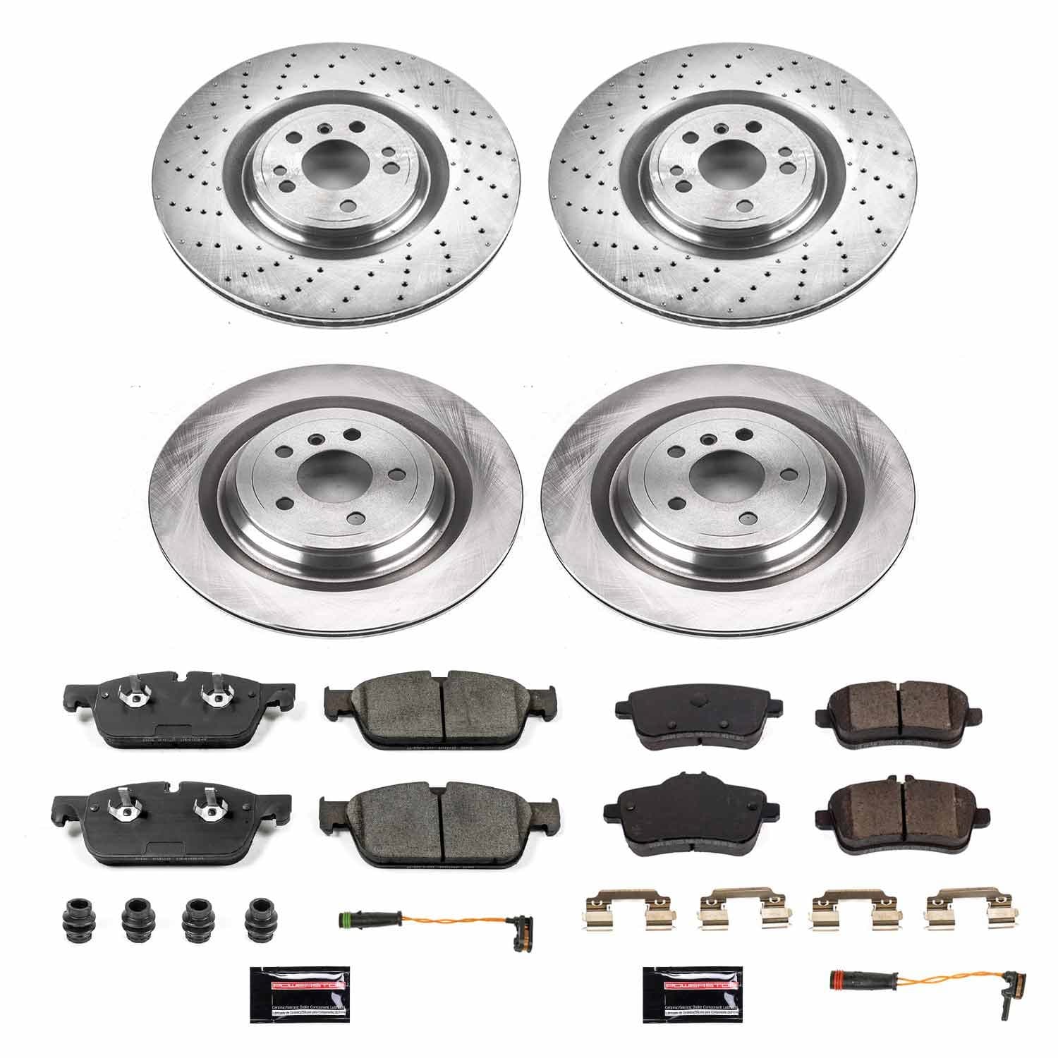 Power Stop - KOE7443 - Front and Rear - Disc Brake Pad and Rotor Kit image 1