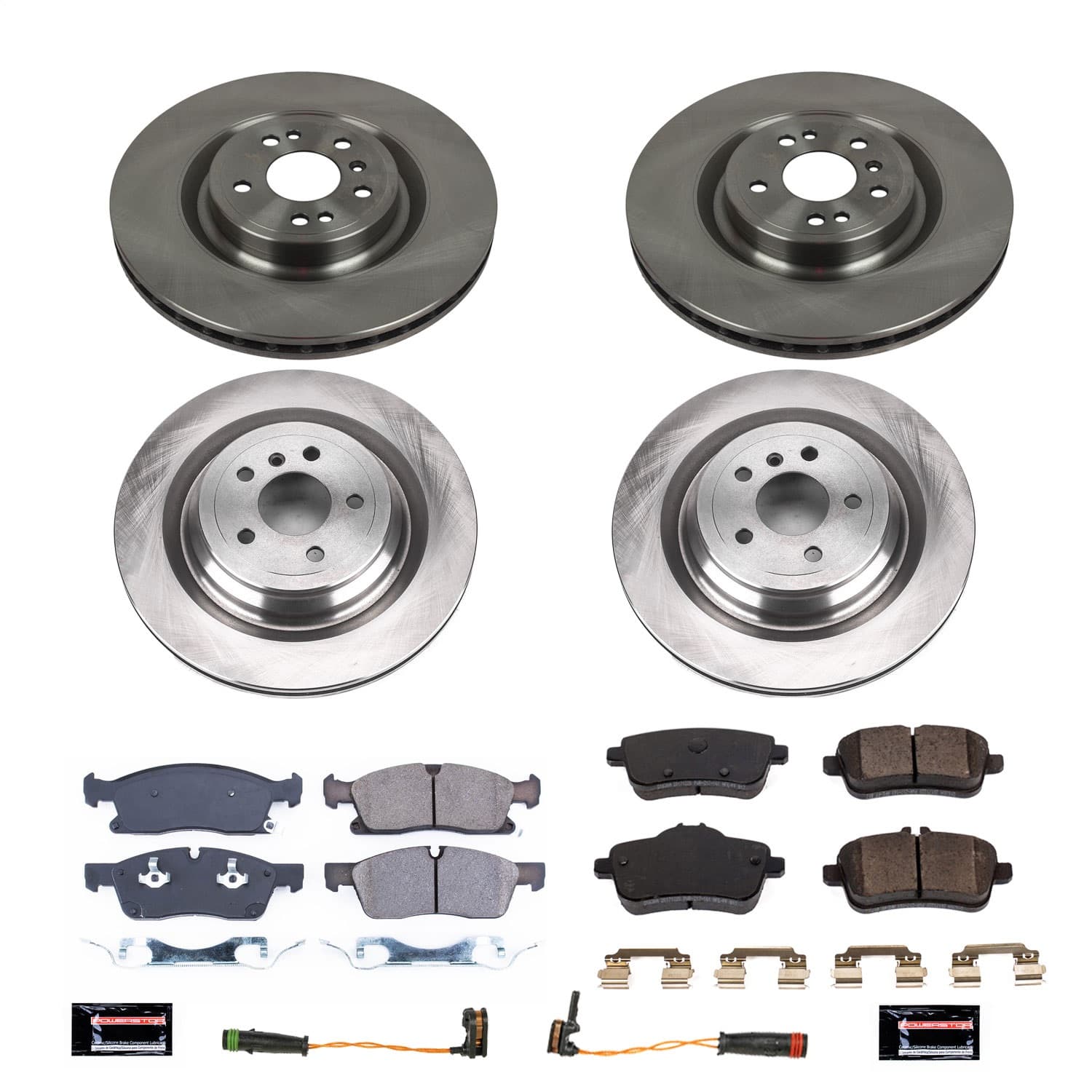 Power Stop - KOE7445 - Front and Rear - Disc Brake Pad and Rotor Kit image 1