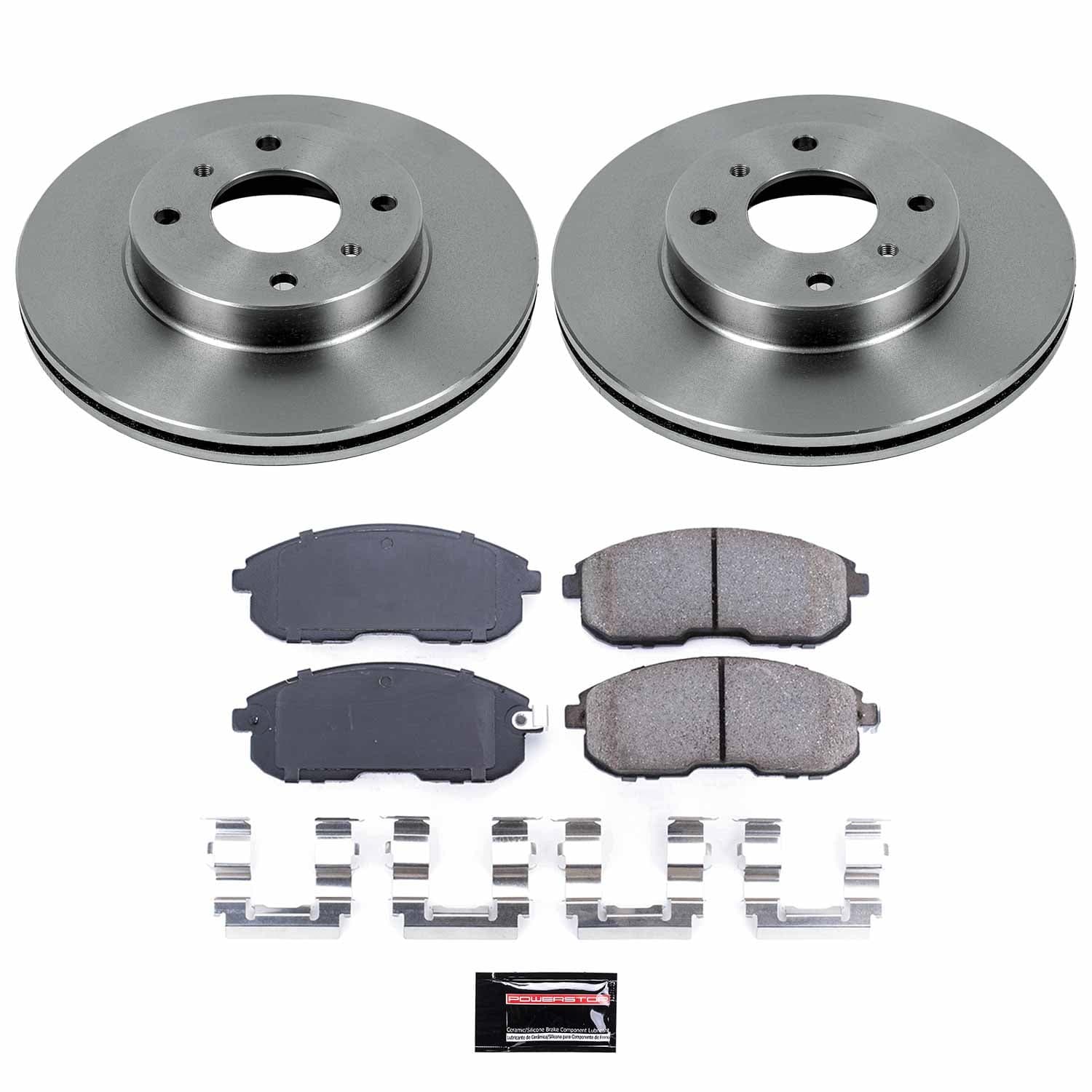 Power Stop - KOE749 - Front - Disc Brake Pad and Rotor Kit image 1