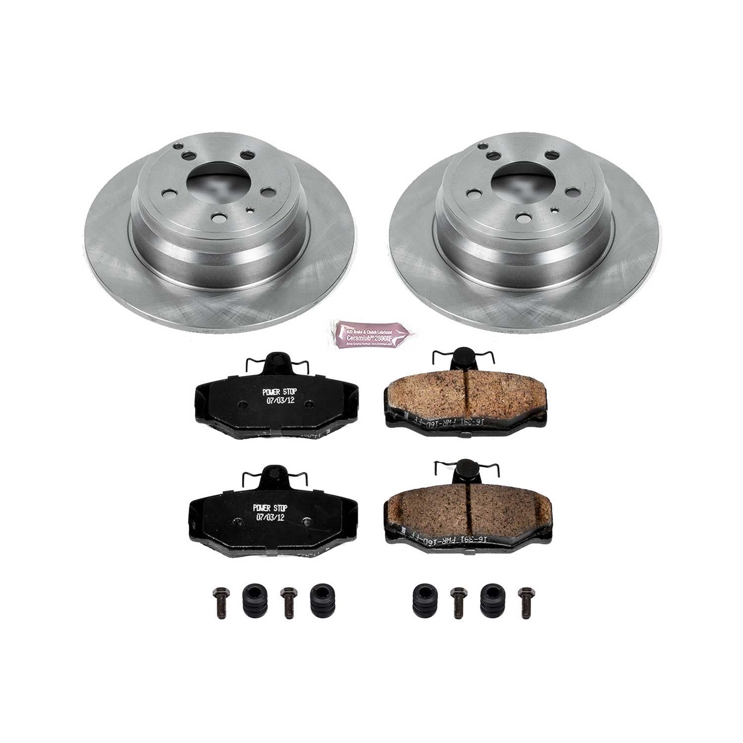 Power Stop - KOE7499 - Rear - Disc Brake Pad and Rotor Kit image 1