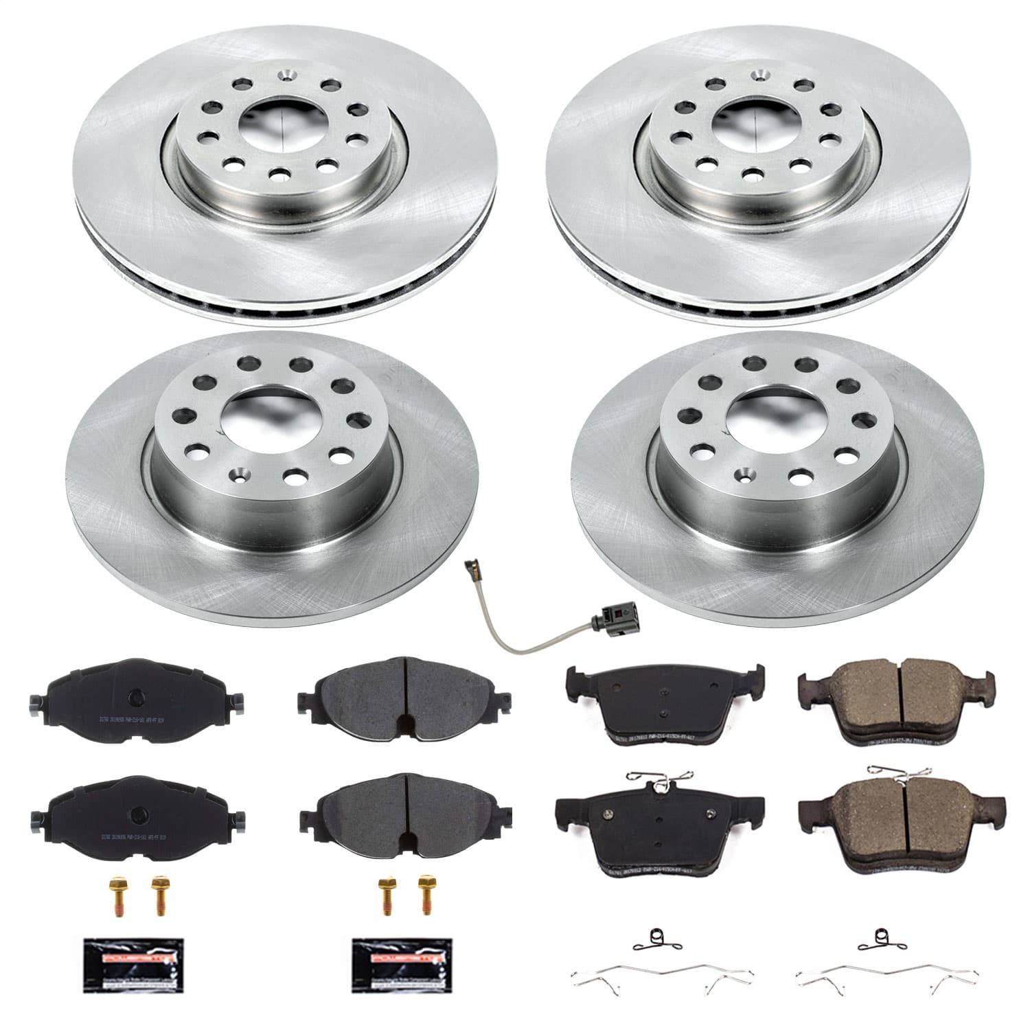 Power Stop - KOE7502 - Front and Rear - Disc Brake Pad and Rotor Kit image 1