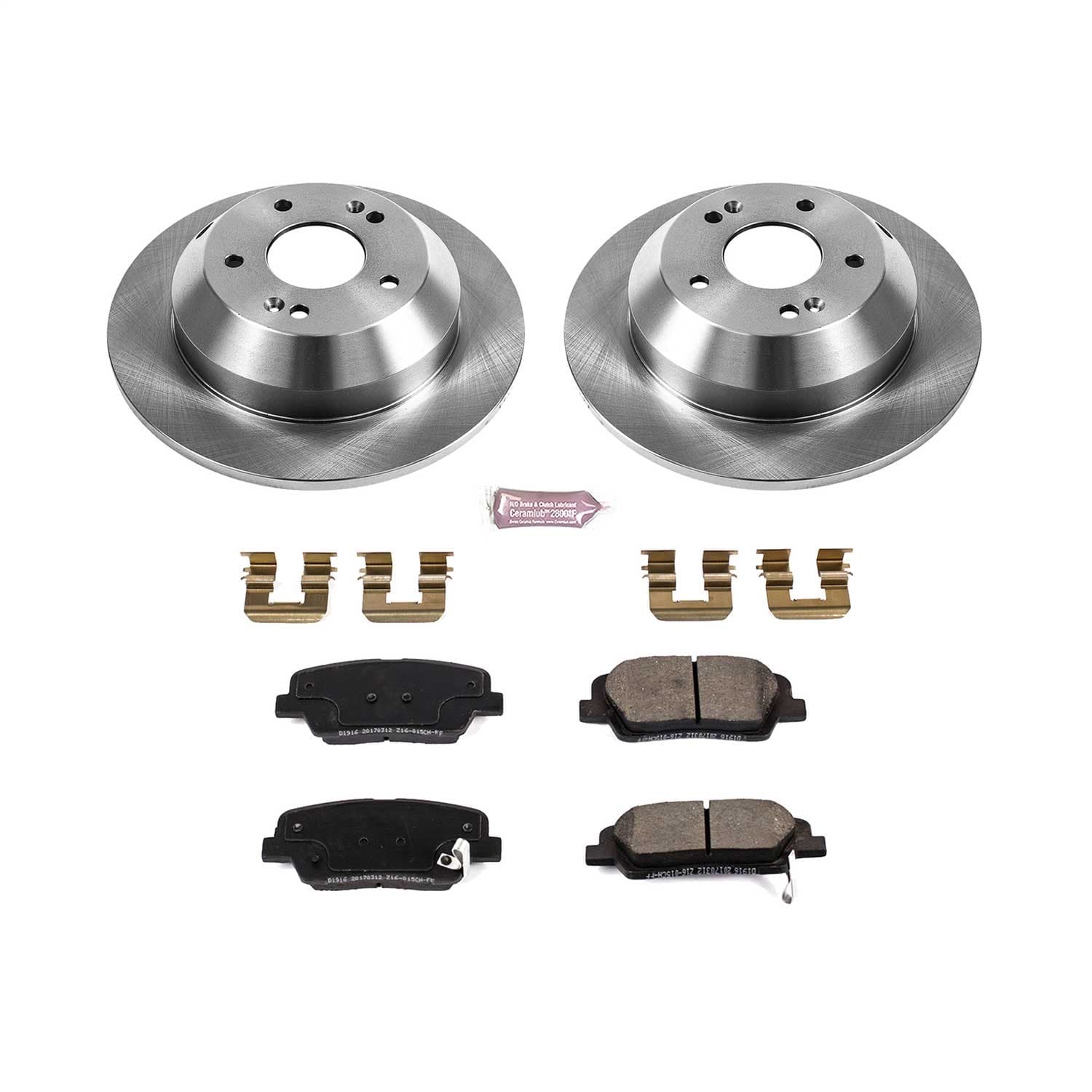 Power Stop - KOE7507 - Rear - Disc Brake Pad and Rotor Kit image 1