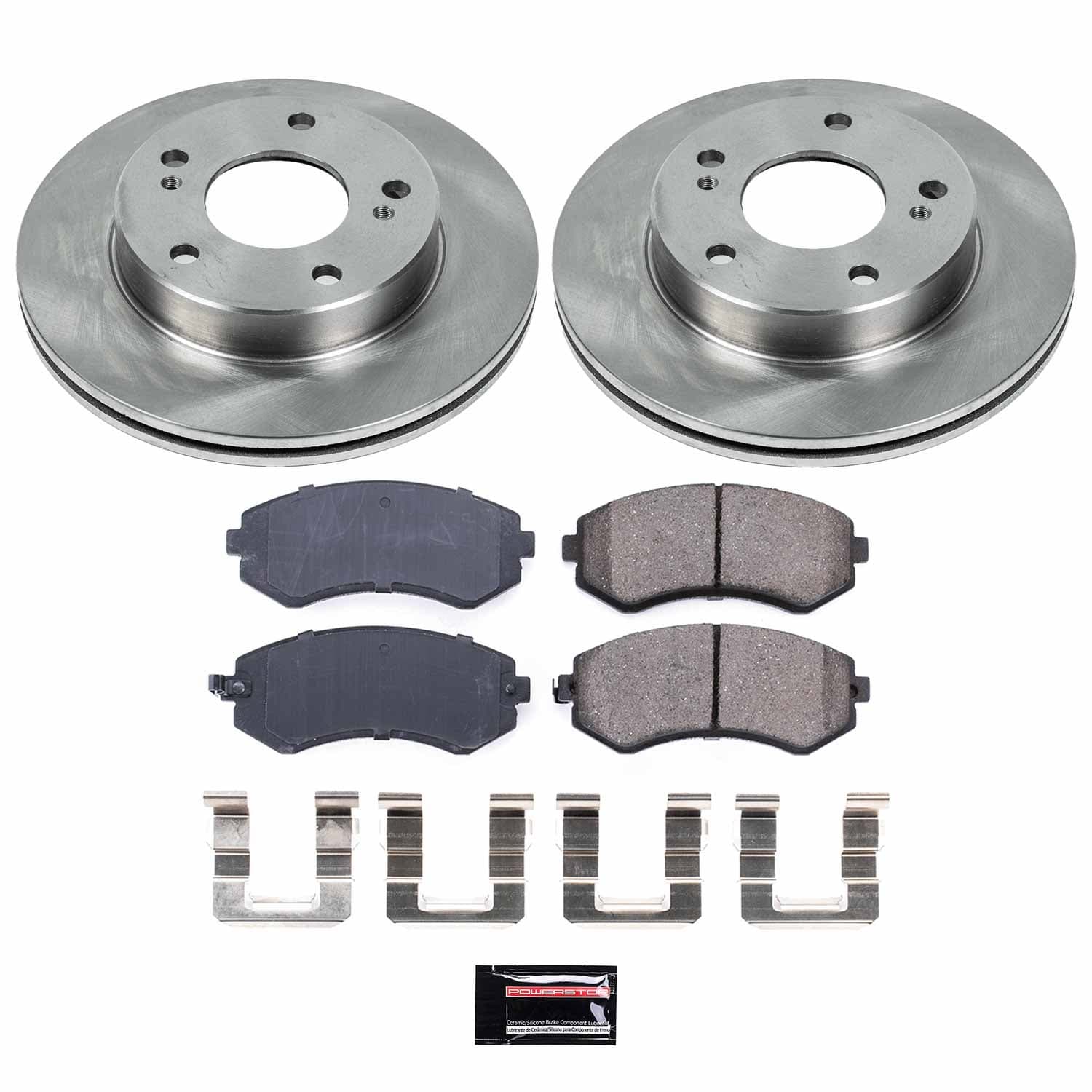 Power Stop - KOE754 - Front - Disc Brake Pad and Rotor Kit image 1