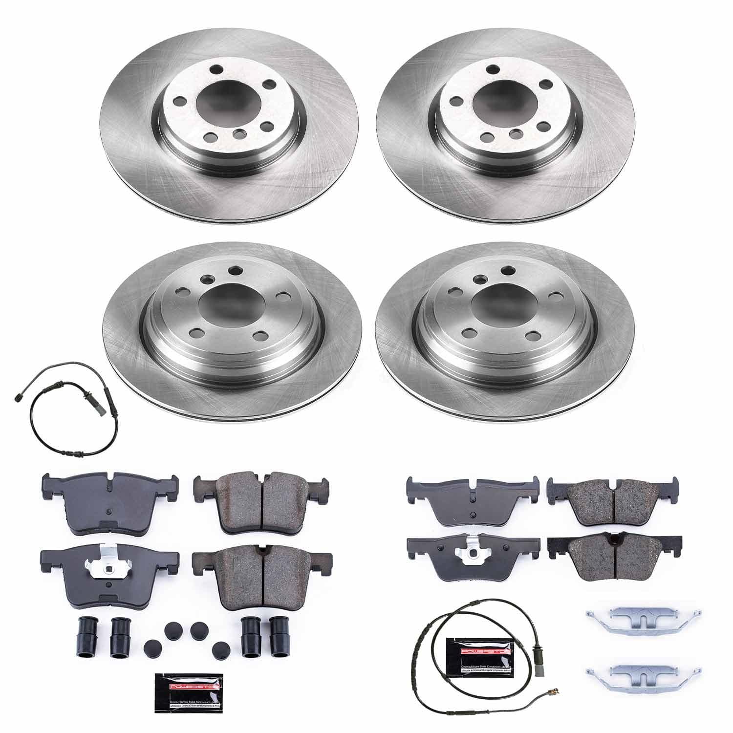 Power Stop - KOE7548 - Front and Rear - Disc Brake Pad and Rotor Kit image 1
