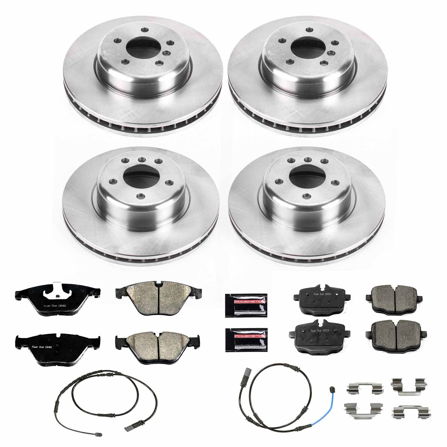 Power Stop - KOE7552 - Front and Rear - Disc Brake Pad and Rotor Kit image 1
