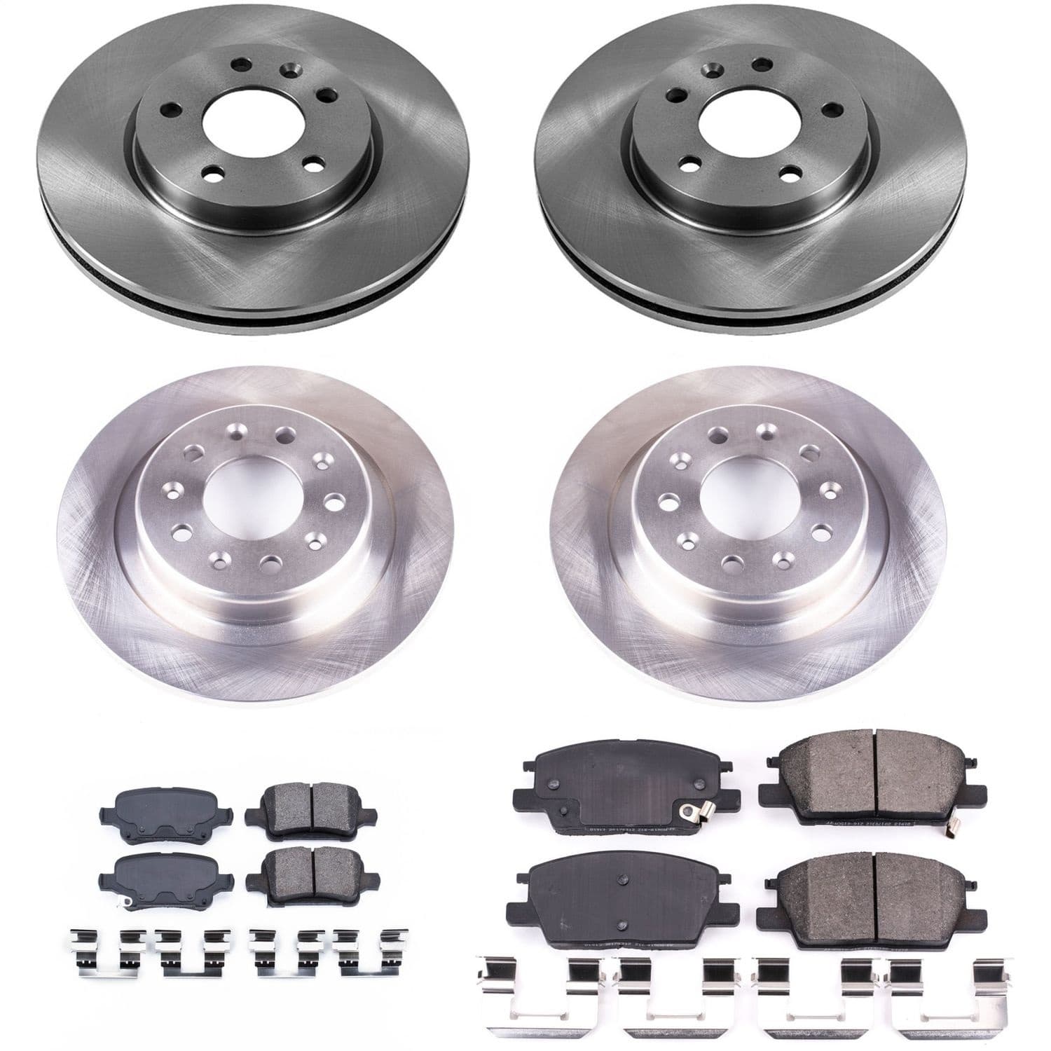 Power Stop - KOE7566 - Front and Rear - Disc Brake Pad and Rotor Kit image 1