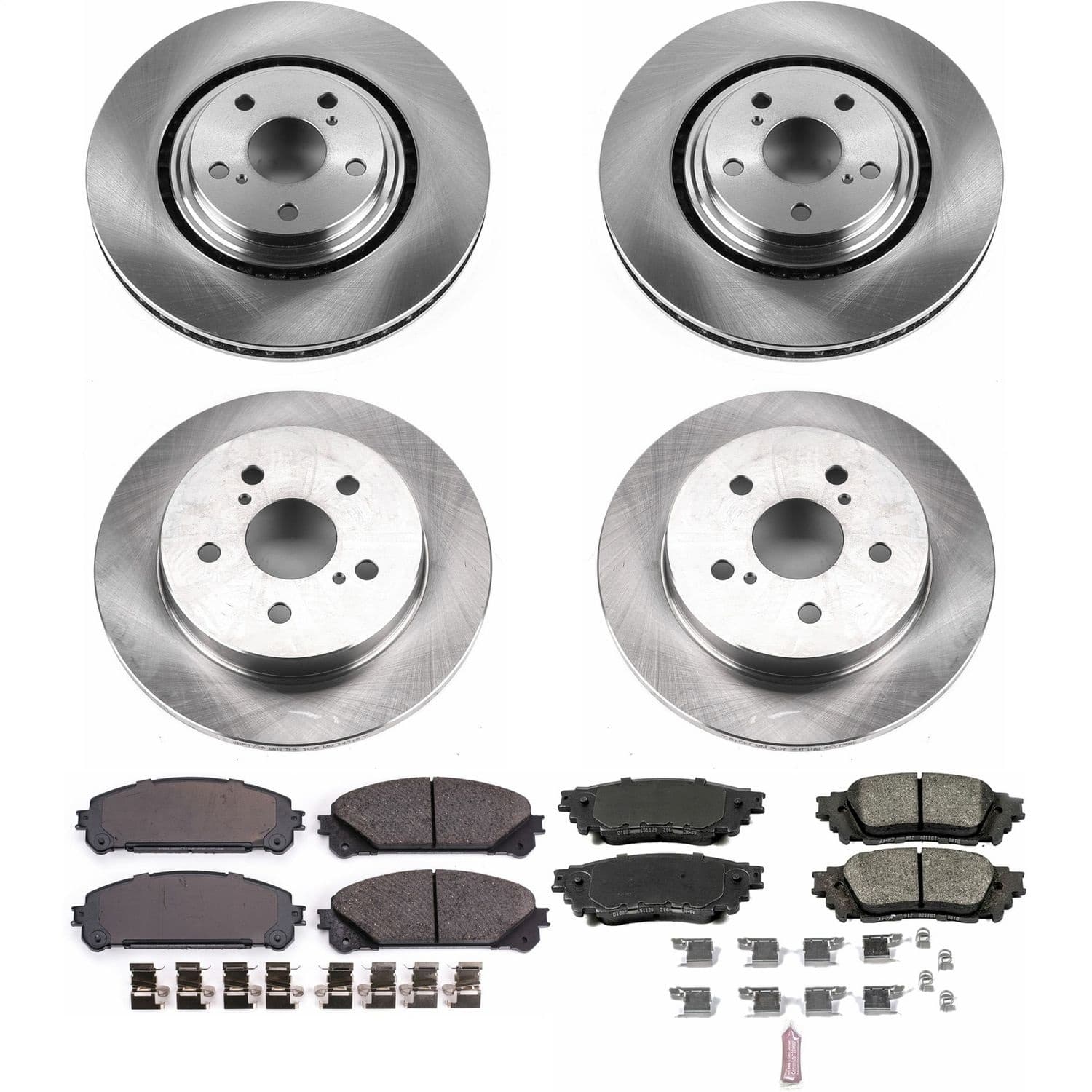 Power Stop - KOE7605 - Front and Rear - Disc Brake Pad and Rotor Kit image 1