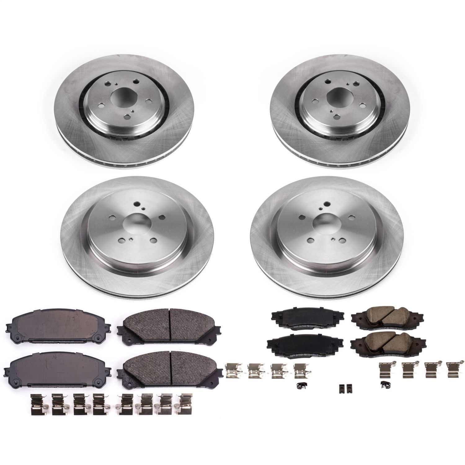 Power Stop - KOE7606 - Front and Rear - Disc Brake Pad and Rotor Kit image 1