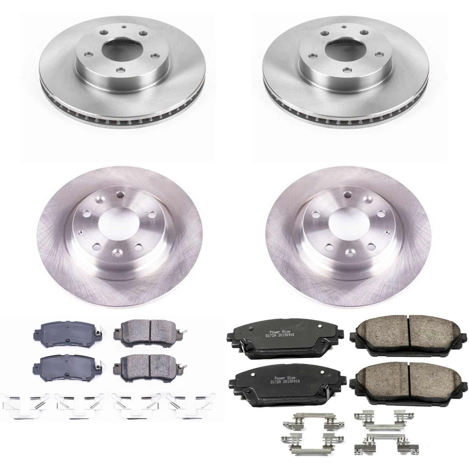 Power Stop - KOE7608 - Front and Rear - Disc Brake Pad and Rotor Kit image 1