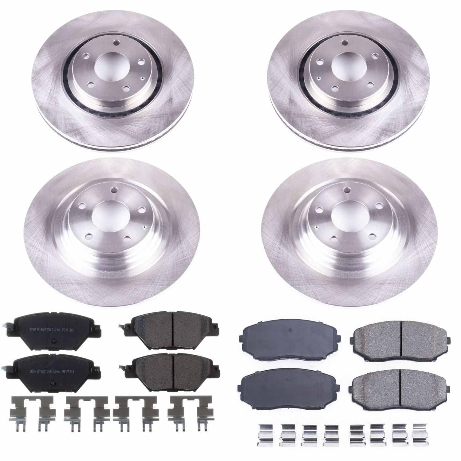 Power Stop - KOE7610 - Front and Rear - Disc Brake Pad and Rotor Kit image 1