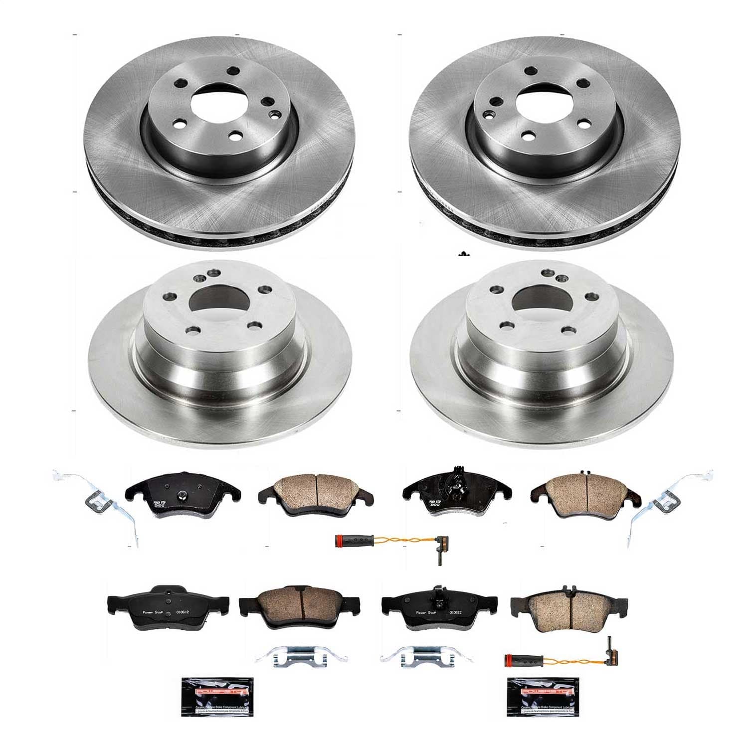 Power Stop - KOE7612 - Front and Rear - Disc Brake Pad and Rotor Kit image 1