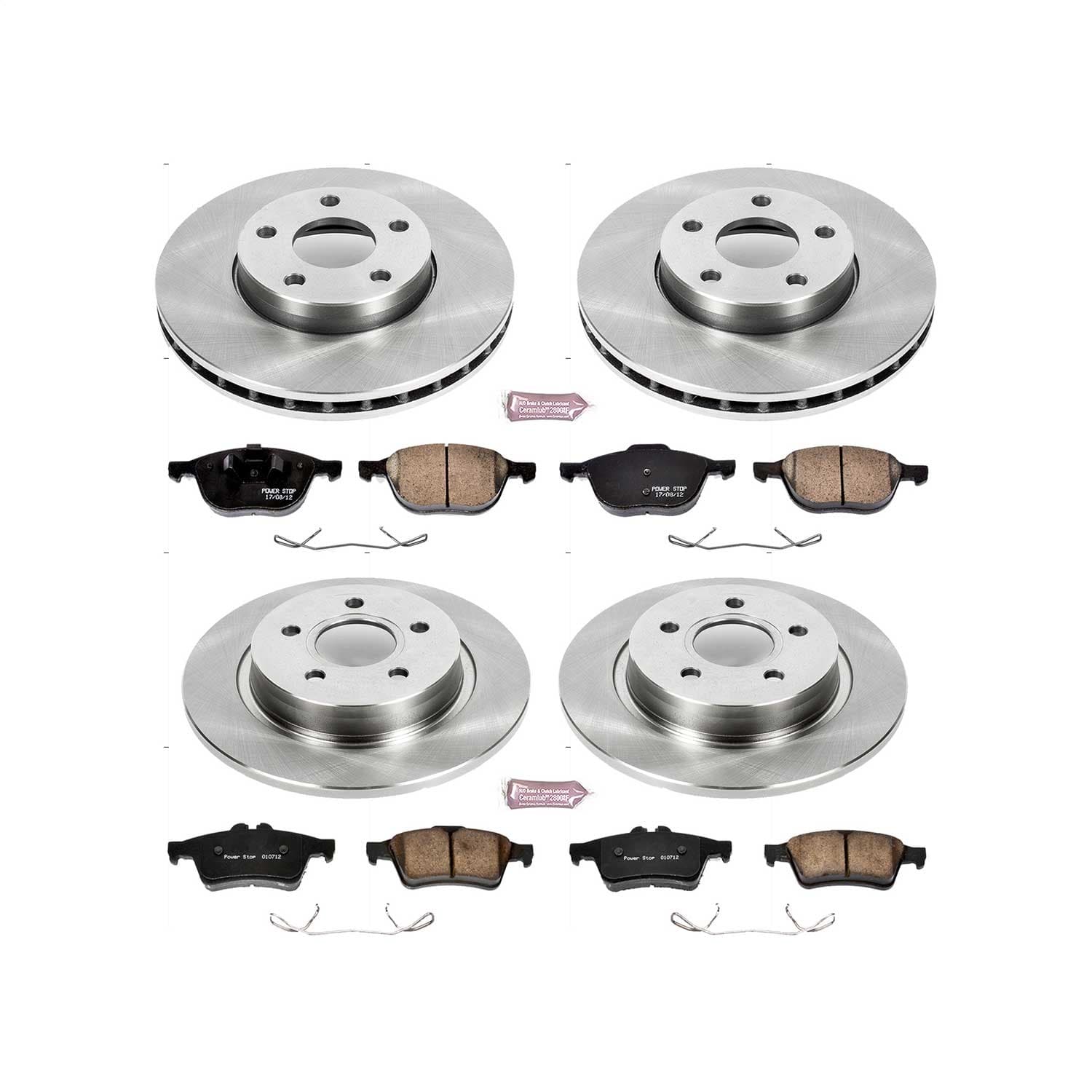 Power Stop - KOE7635 - Front and Rear - Disc Brake Pad and Rotor Kit image 1