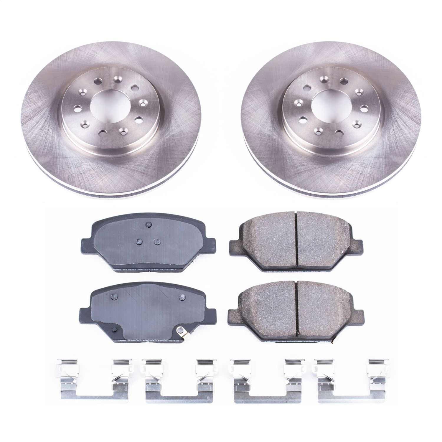 Power Stop - KOE7661 - Front - Disc Brake Pad and Rotor Kit image 1