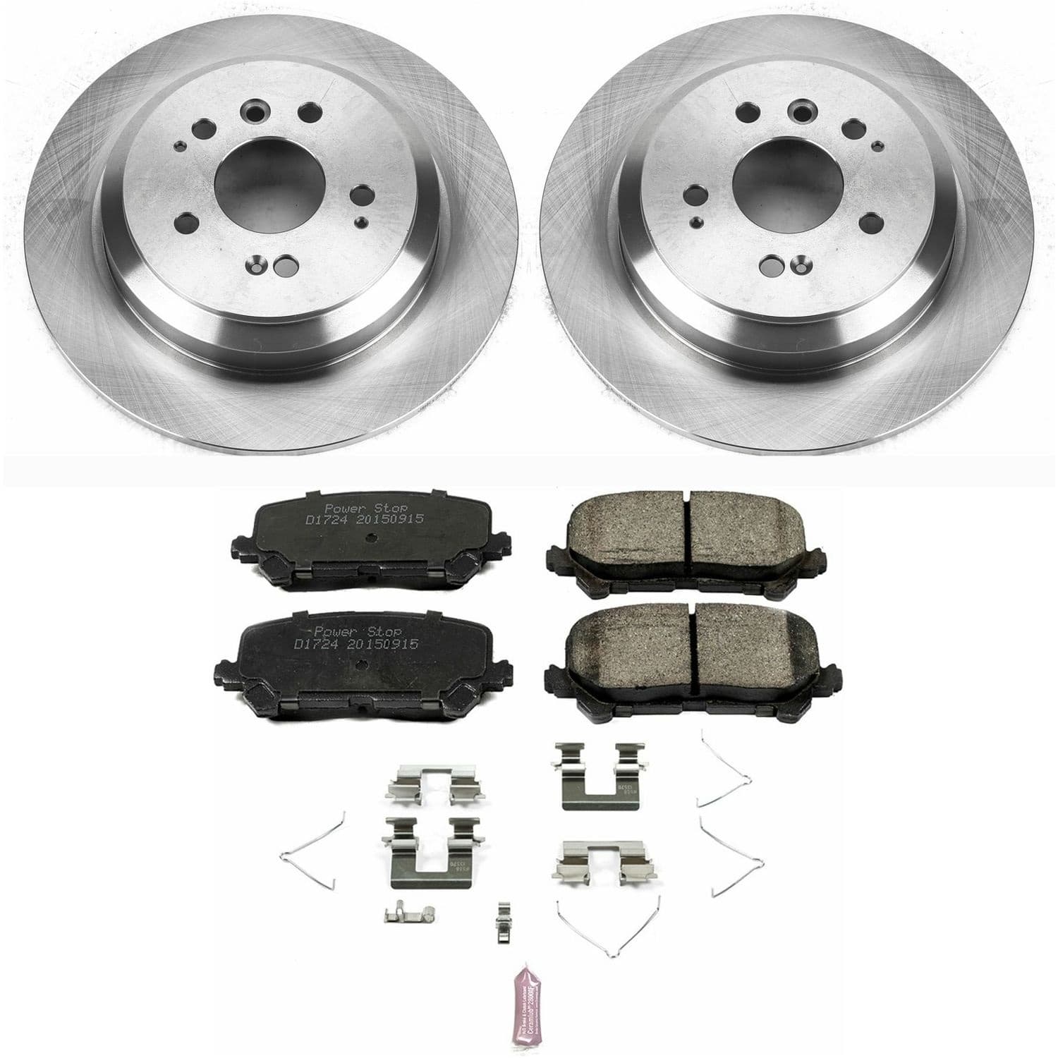 Power Stop - KOE7727 - Rear - Disc Brake Pad and Rotor Kit image 1
