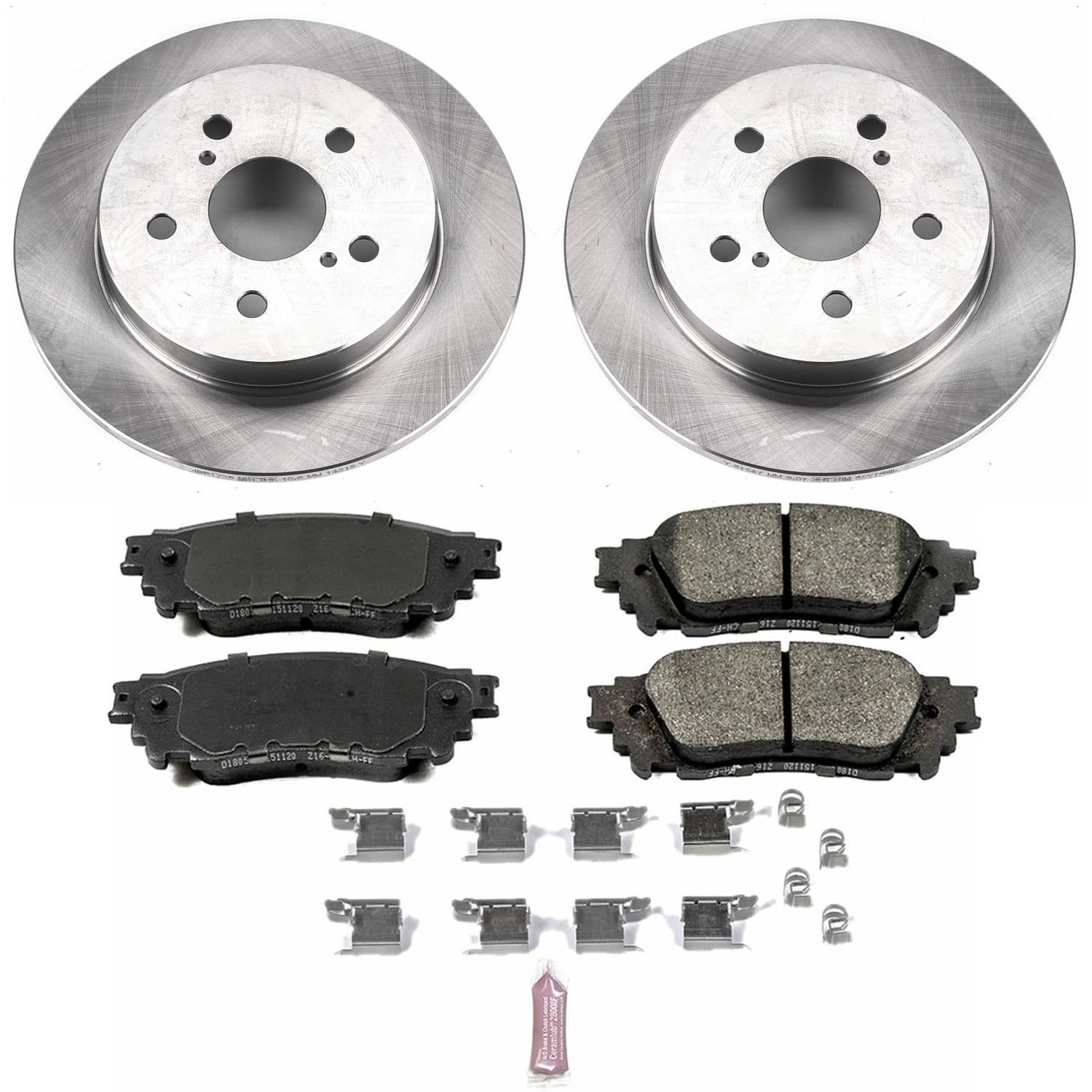 Power Stop - KOE7739 - Rear - Disc Brake Pad and Rotor Kit image 1