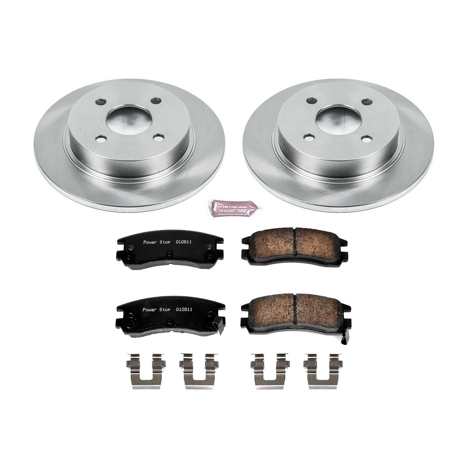 Power Stop - KOE7752 - Rear - Disc Brake Pad and Rotor Kit image 1