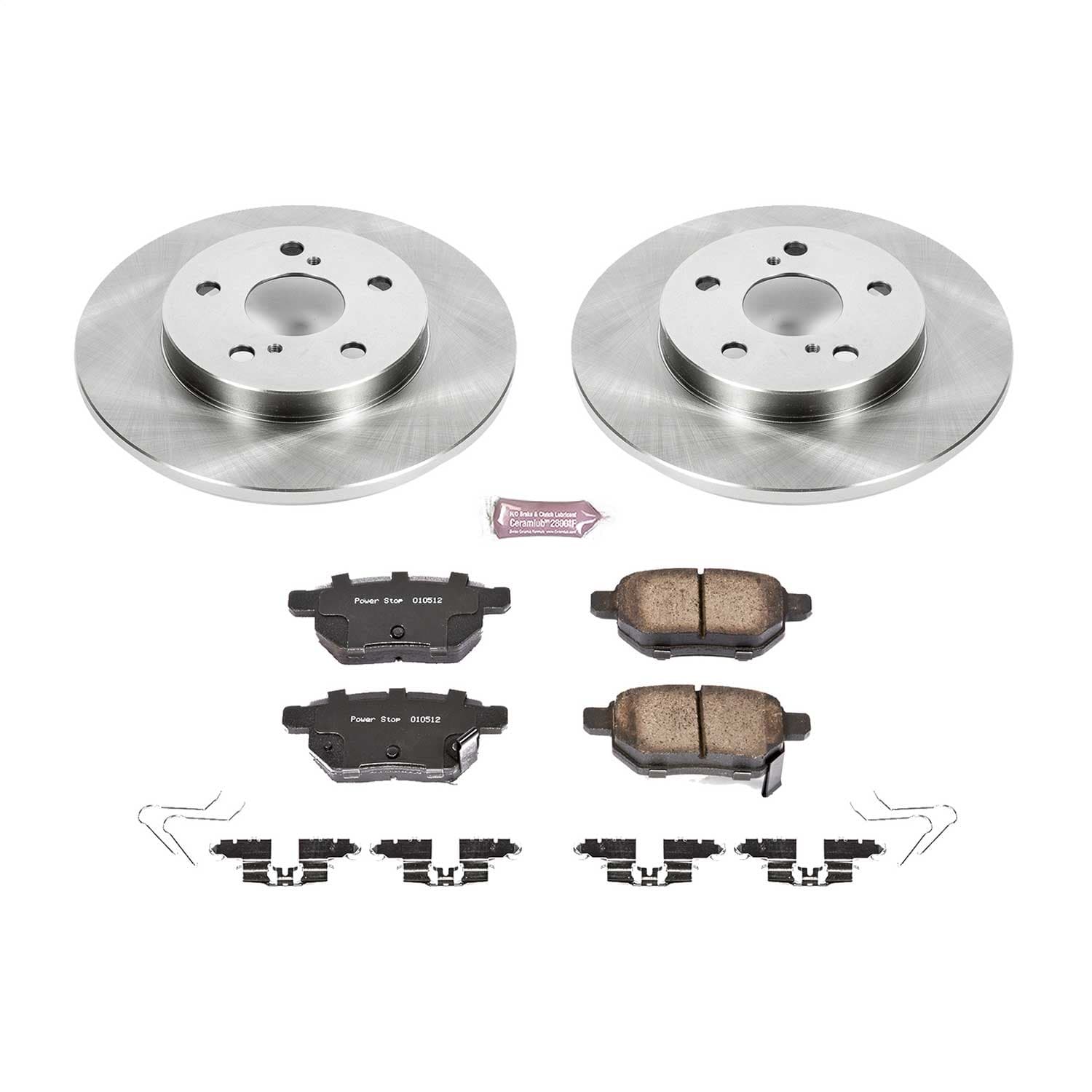 Power Stop - KOE7753 - Rear - Disc Brake Pad and Rotor Kit image 1