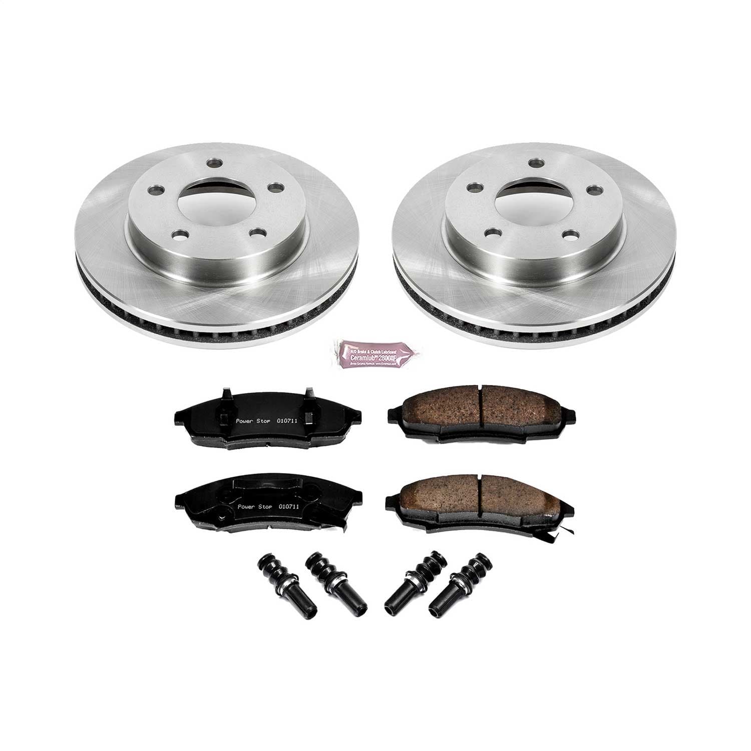 Power Stop - KOE7794 - Front - Disc Brake Pad and Rotor Kit image 1