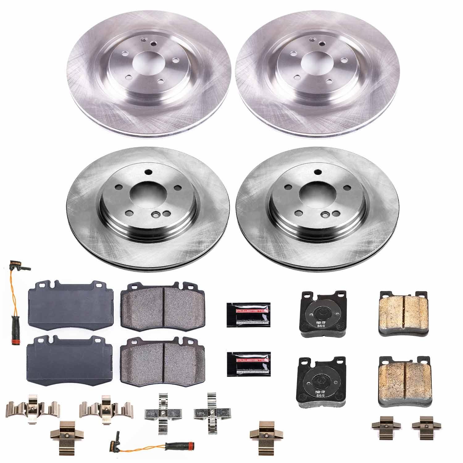 Power Stop - KOE7828 - Front and Rear - Disc Brake Pad and Rotor Kit image 1