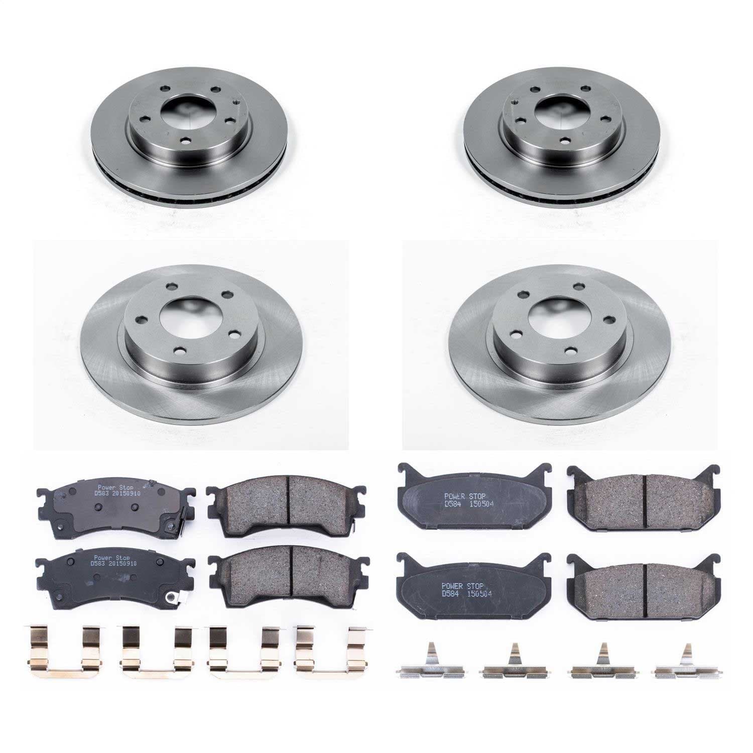 Power Stop - KOE783 - Front and Rear - Disc Brake Pad and Rotor Kit image 1