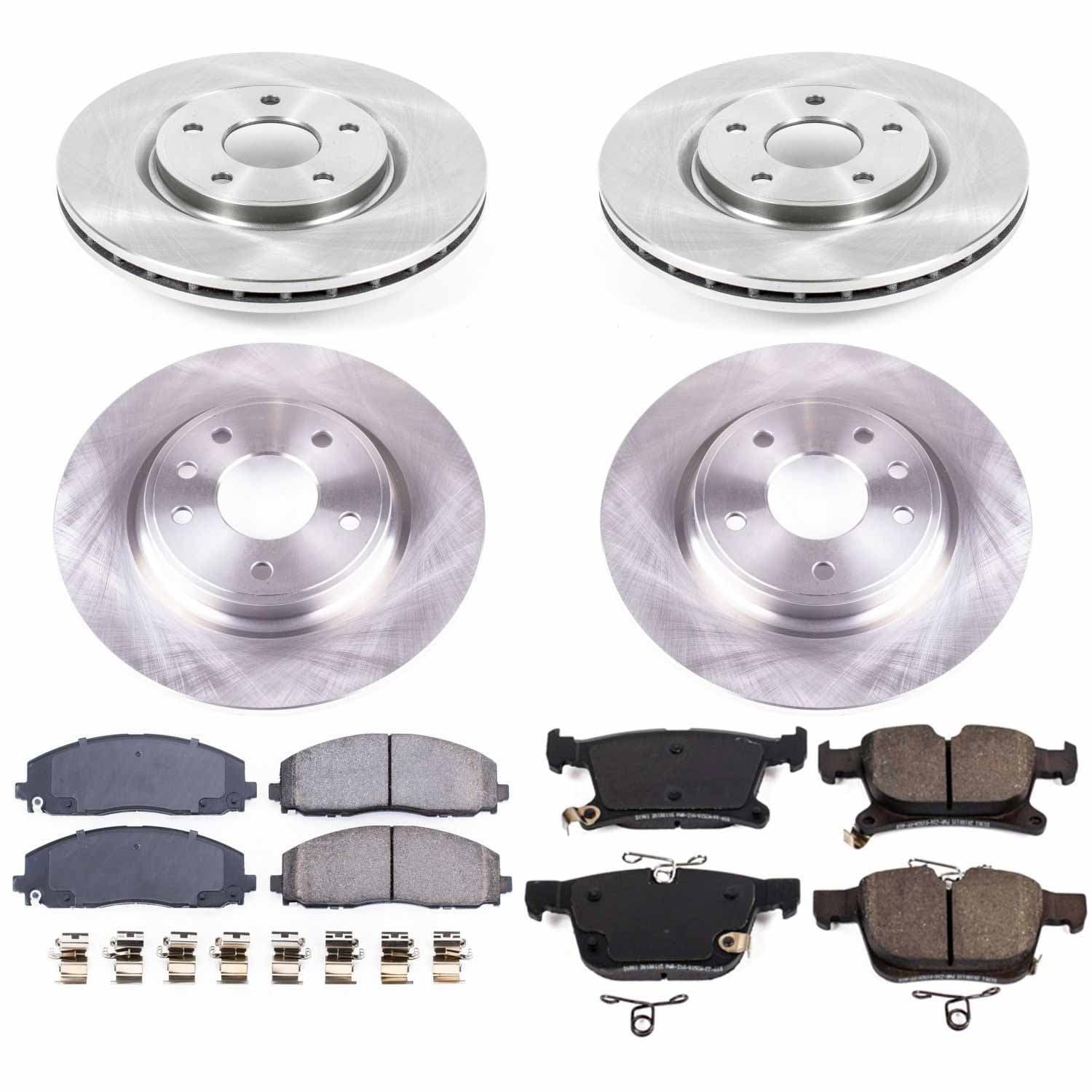 Power Stop - KOE7841 - Front and Rear - Disc Brake Pad and Rotor Kit image 1