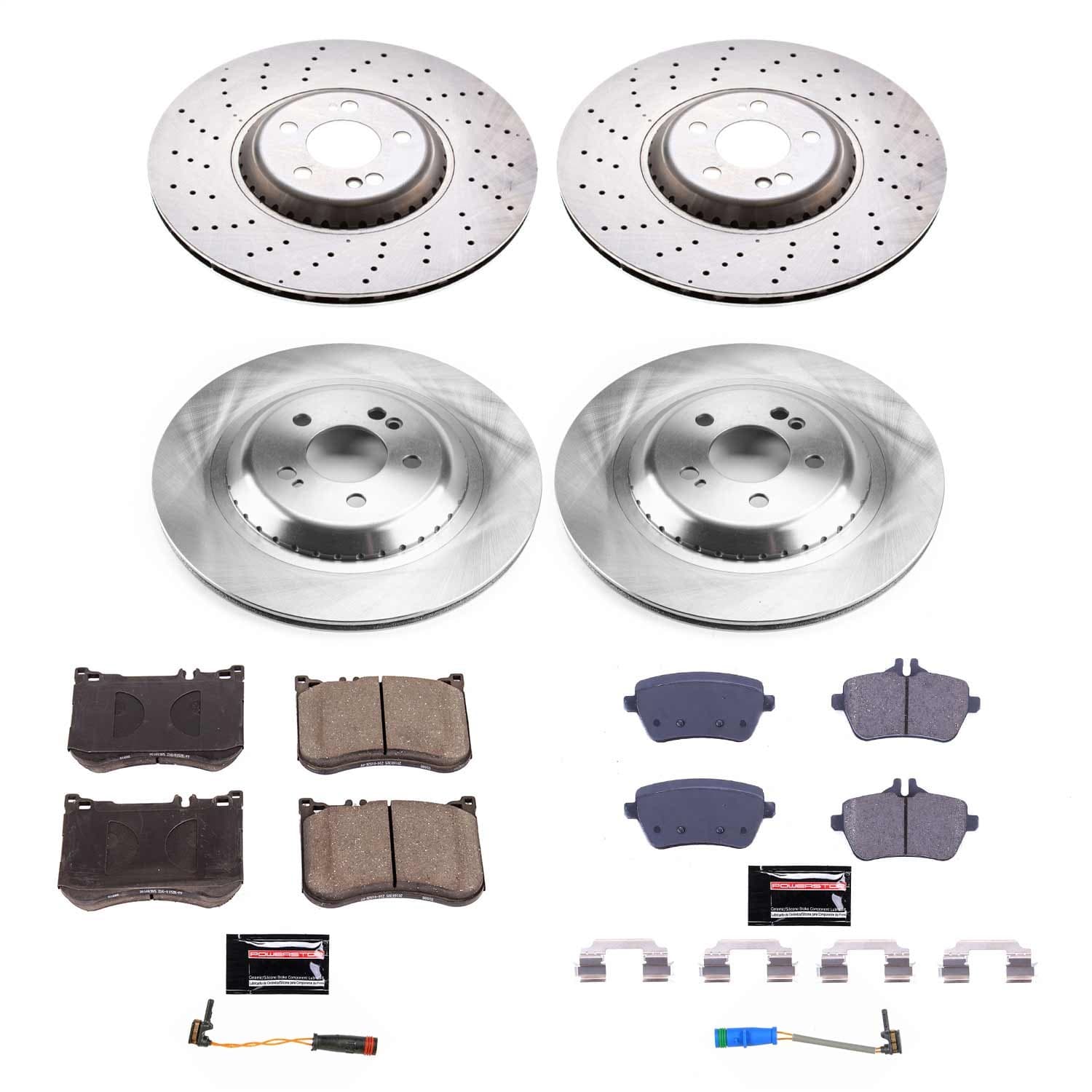 Power Stop - KOE7853 - Front and Rear - Disc Brake Pad and Rotor Kit image 1