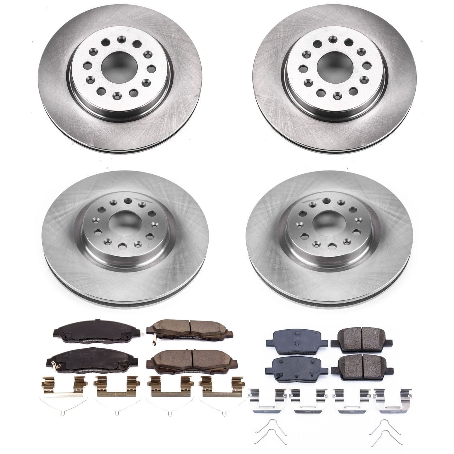 Power Stop - KOE7909 - Front and Rear - Disc Brake Pad and Rotor Kit image 1
