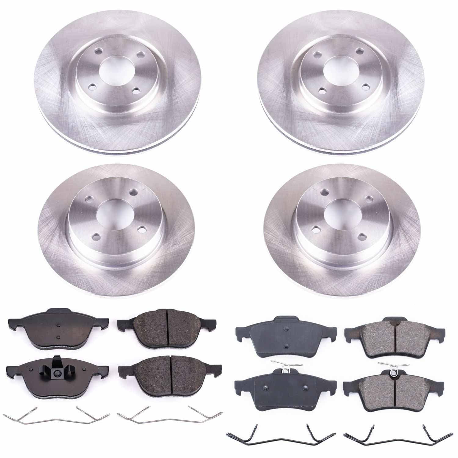 Power Stop - KOE7910 - Front and Rear - Disc Brake Pad and Rotor Kit image 1