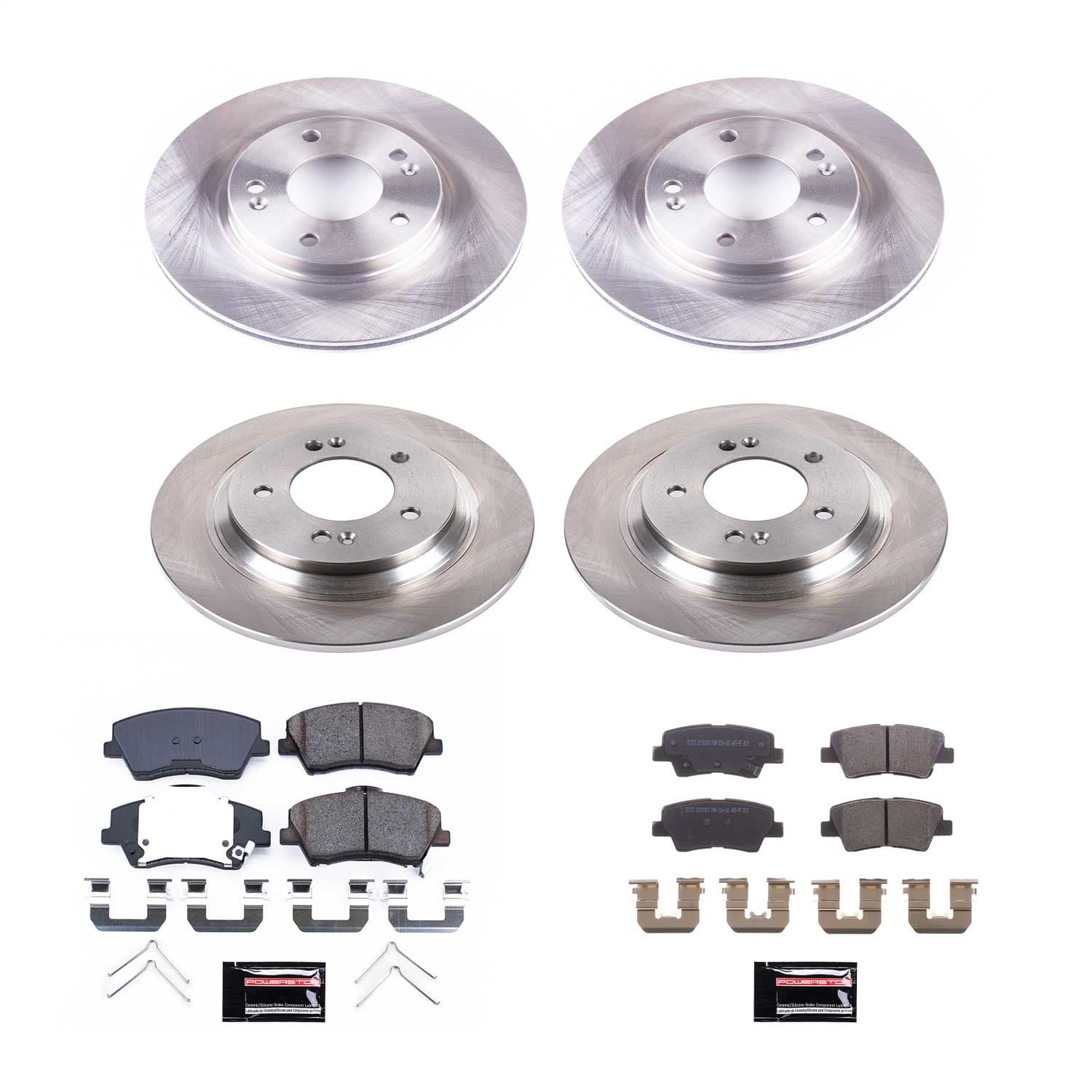 Power Stop - KOE7928 - Front and Rear - Disc Brake Pad and Rotor Kit image 1