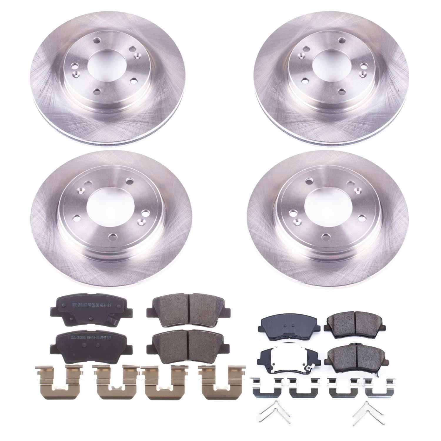 Power Stop - KOE7929 - Front and Rear - Disc Brake Pad and Rotor Kit image 1