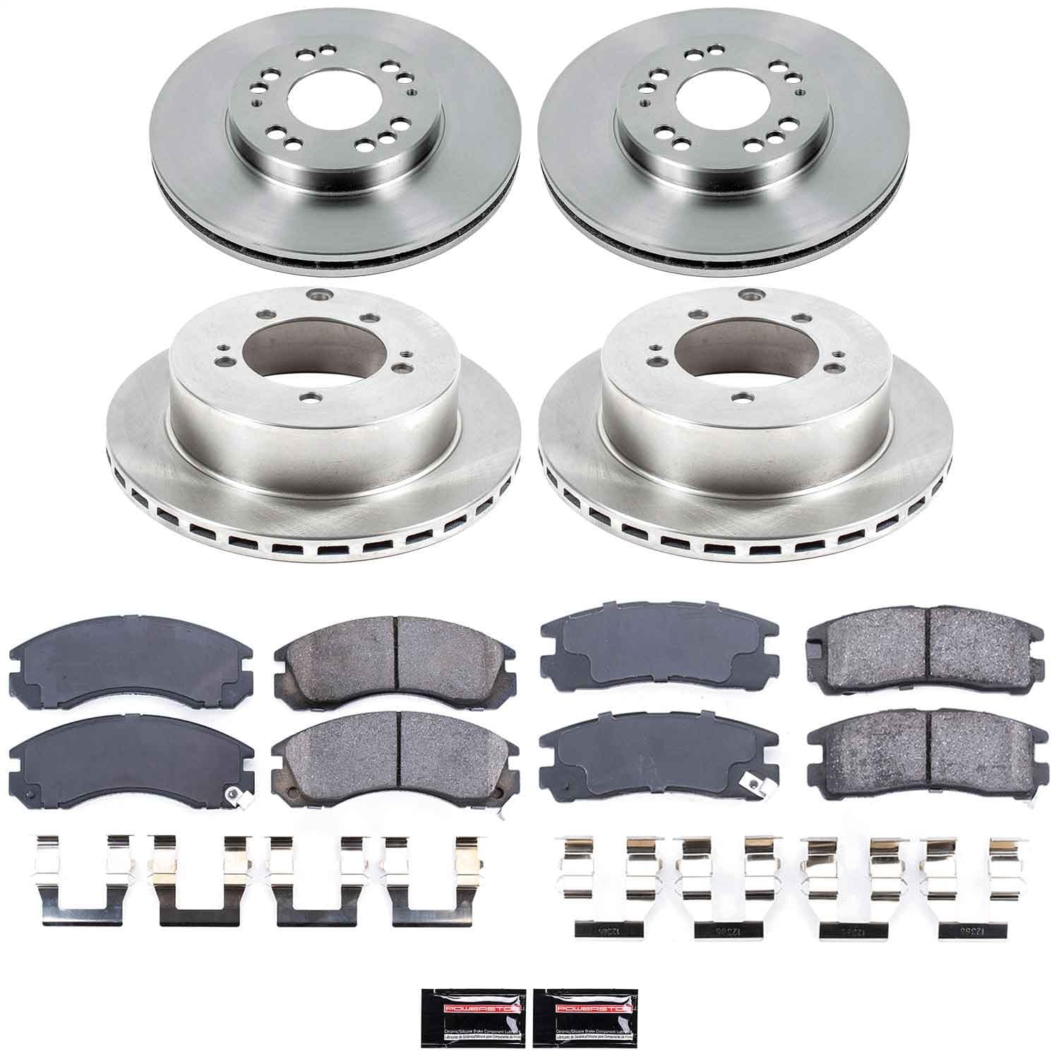 Power Stop - KOE800 - Front and Rear - Disc Brake Pad and Rotor Kit image 1